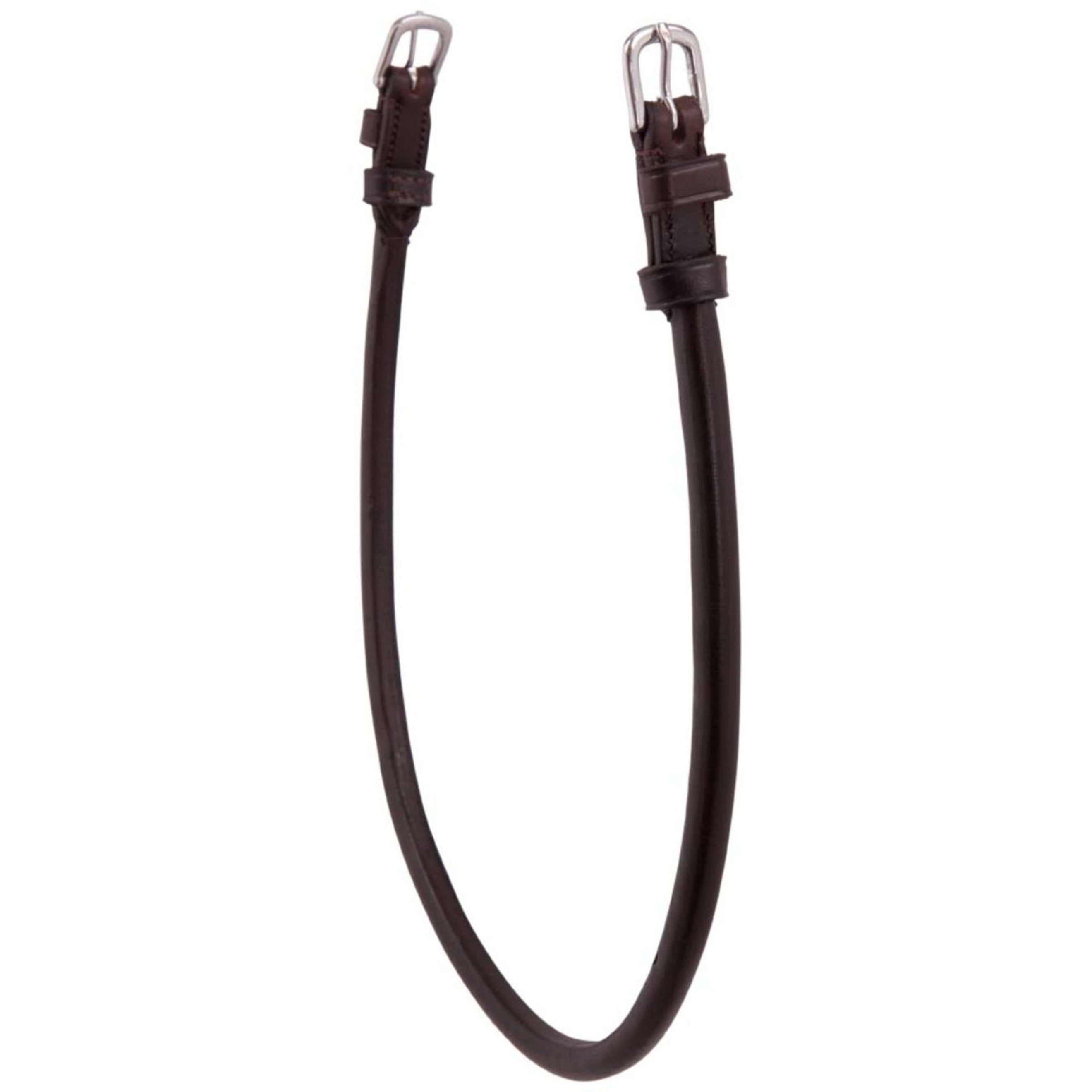 BR Kehlriemen Rund Genäht mit Runden Schnallen Braun/Silber BR Kehlriemen Rund Genäht mit Runden Schnallen Braun/Silber