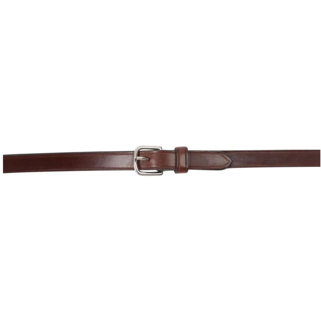 BR Dressur Zügel Leder/Gummi Stops 16mm Oak/Silber
