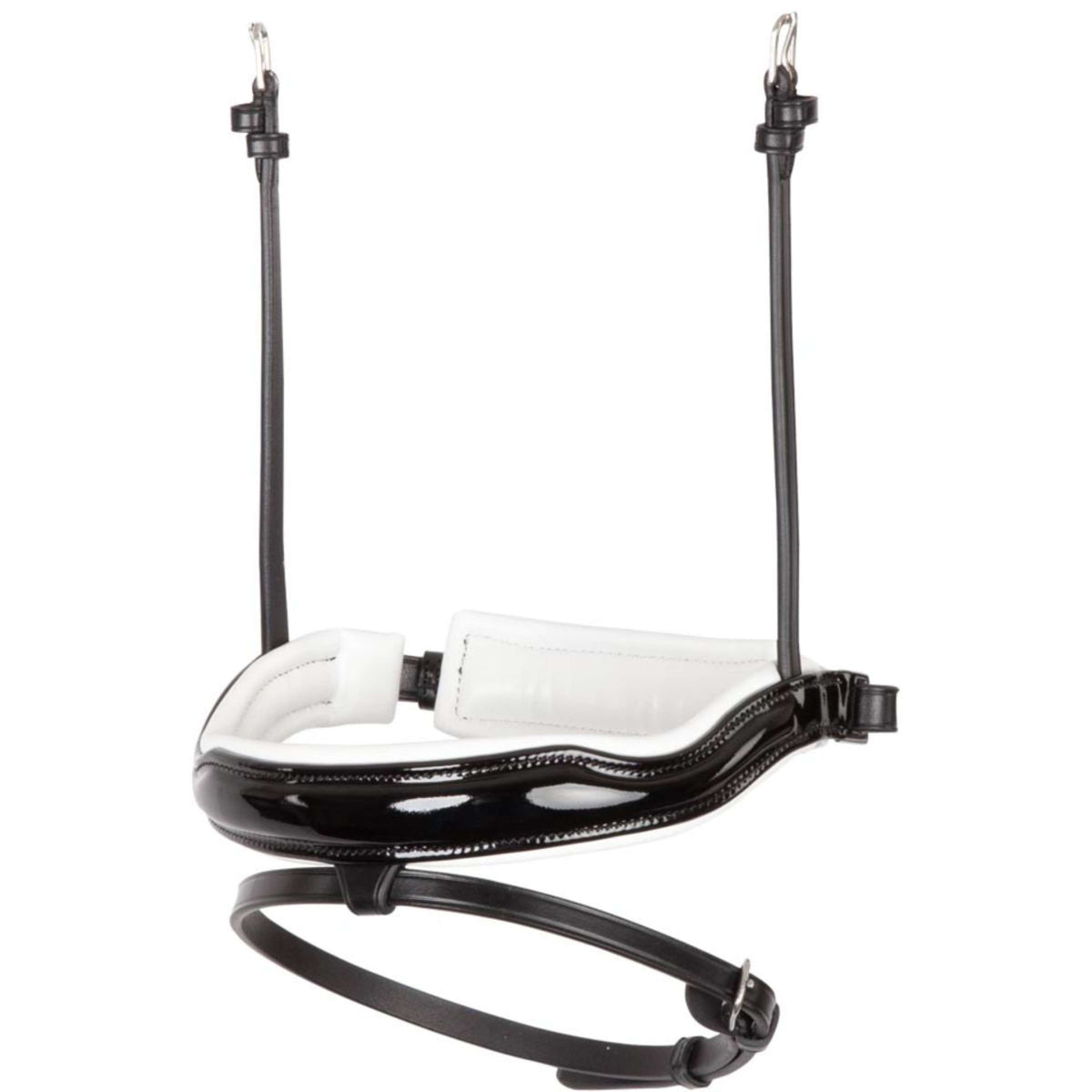 BR Nasenriemen Anatomisch kombinierter Nasenriemen Schwarz/Weiß/Lak