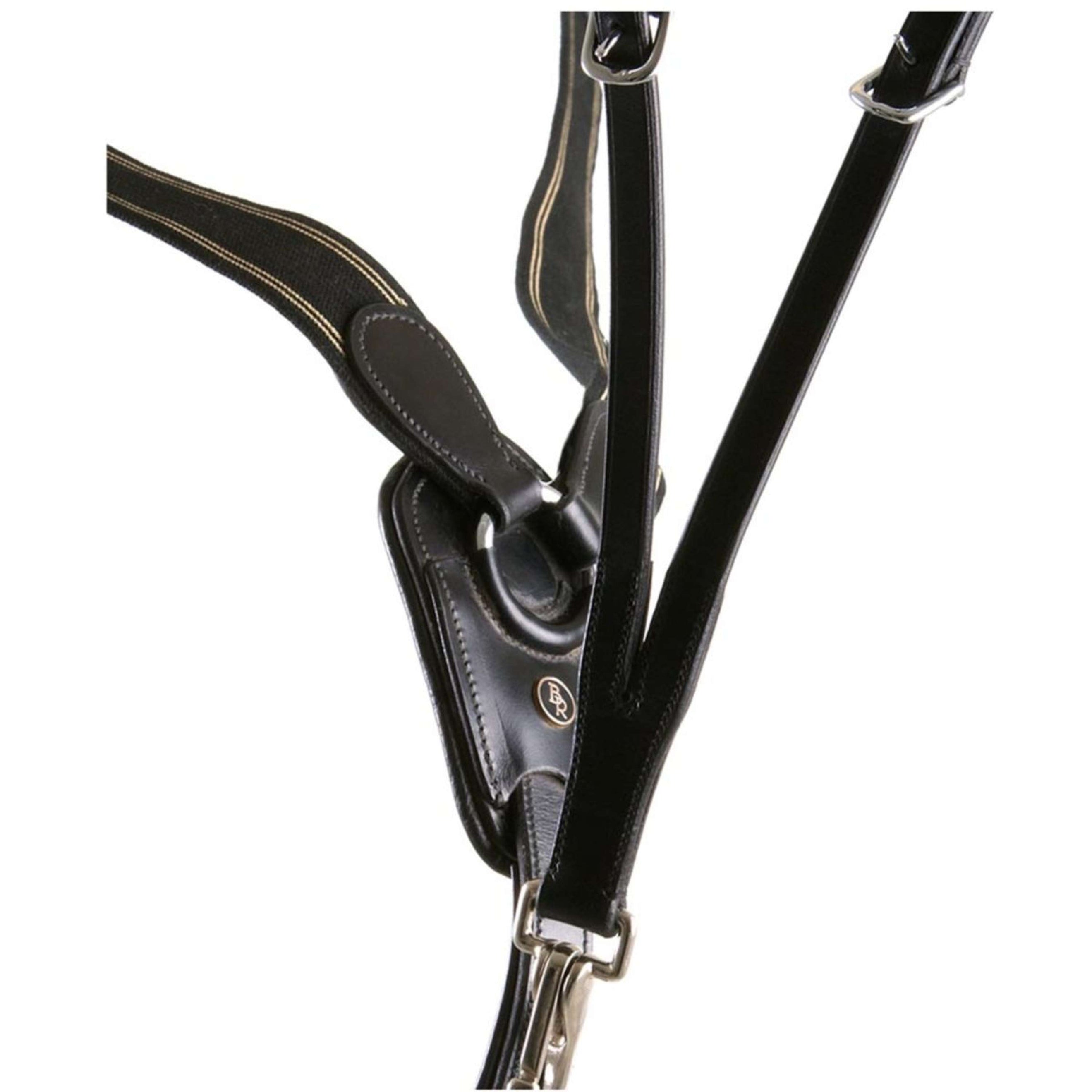 BR Vorderzeug Taunton Elastisch mit Martingal Schwarz/Silber BR Vorderzeug Taunton Elastisch mit Martingal Schwarz/Silber