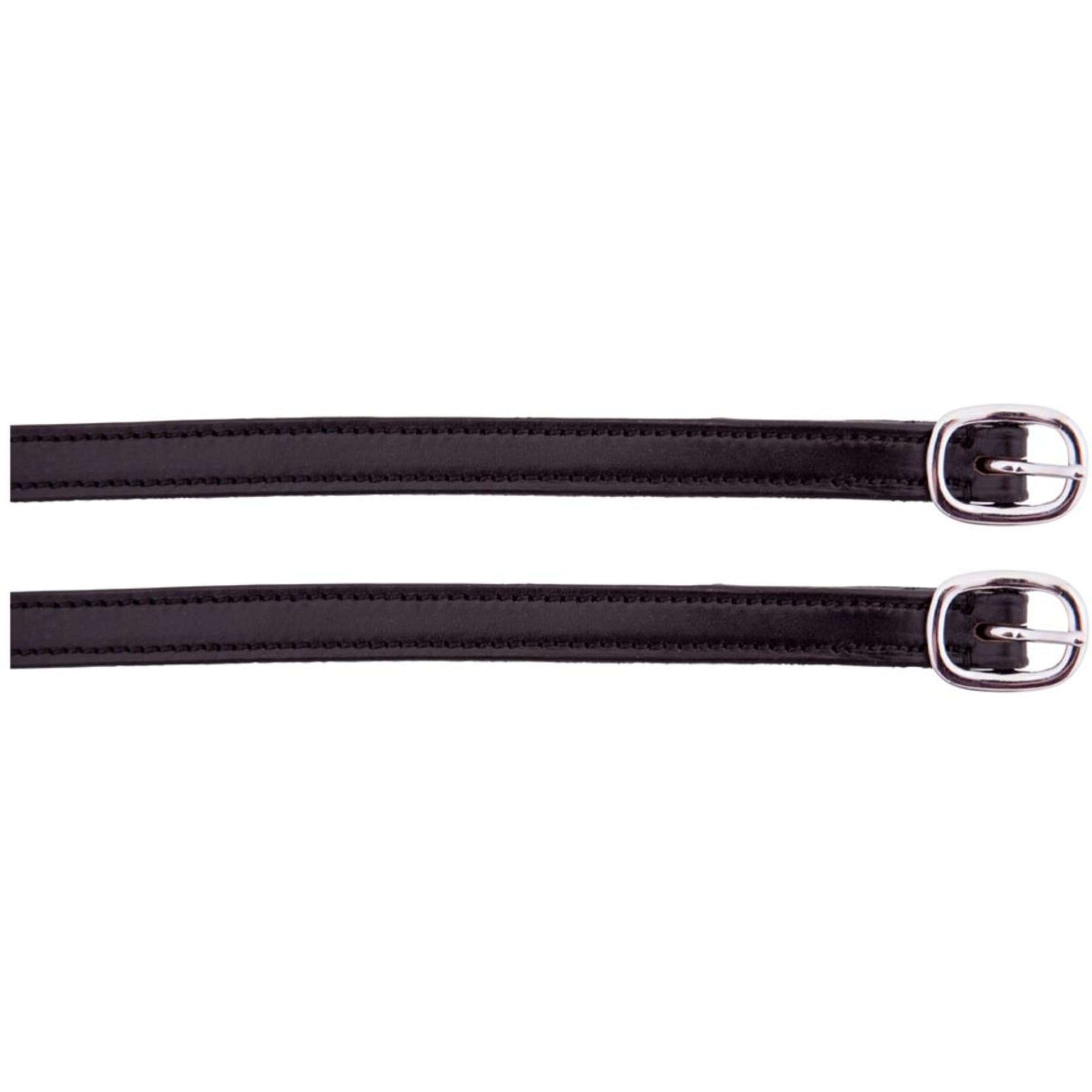 BR Sporenriemen Leder Edelstahl Gefüttert Schnalle Schwarz