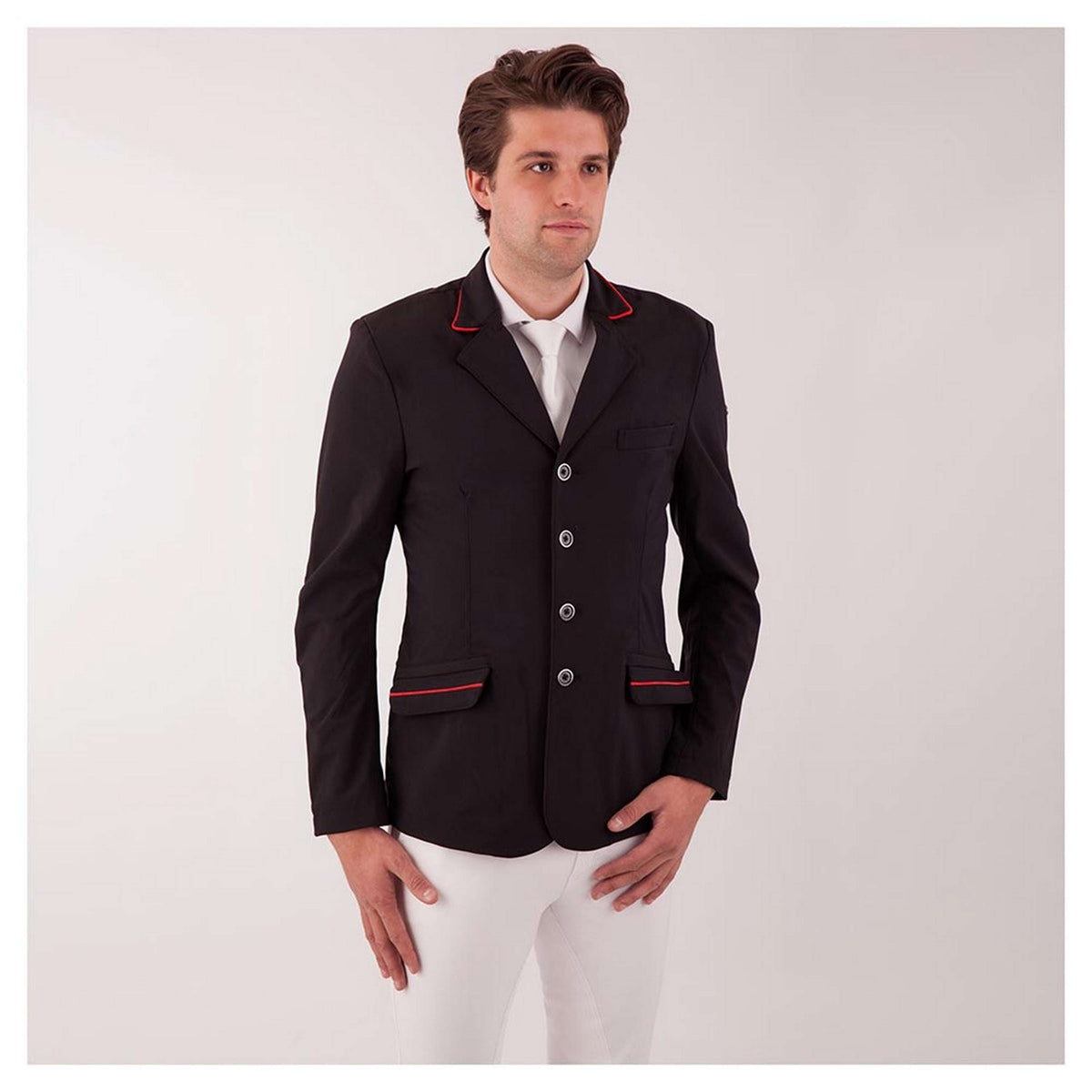 BR Kragen & Tasche für Jacket Pristina Suedine Zier Rot