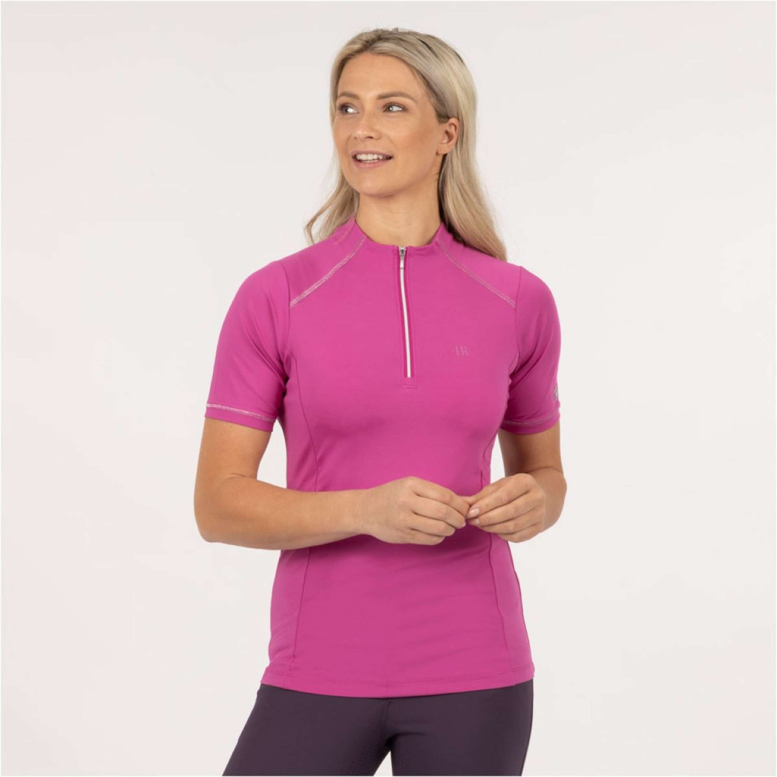 BR Poloshirt Claudia Technische Brei Fuchsia Red