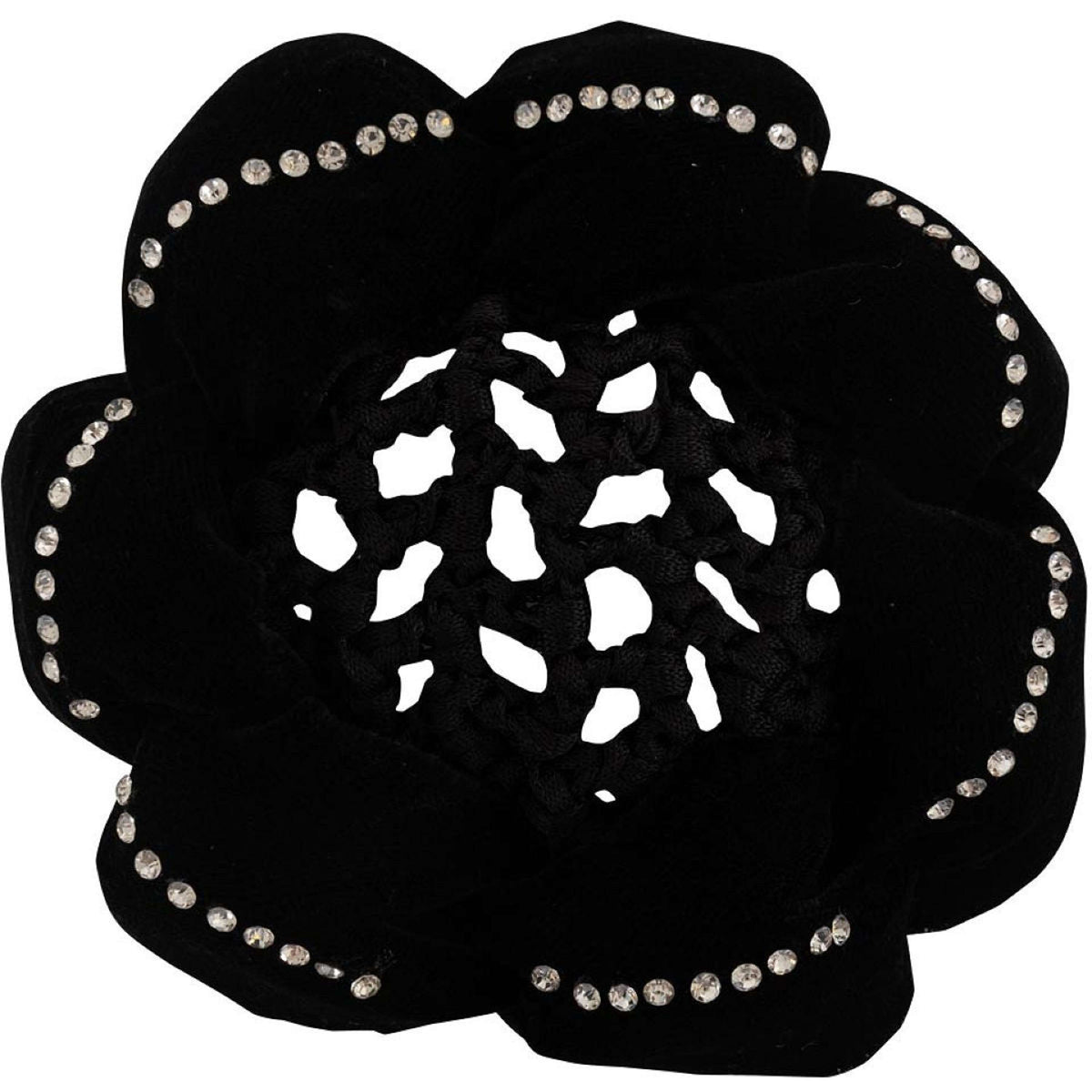 BR Scrunchie Magnolia mit Knotennetz Schwarz