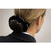 BR Scrunchie Magnolia mit Knotennetz Schwarz