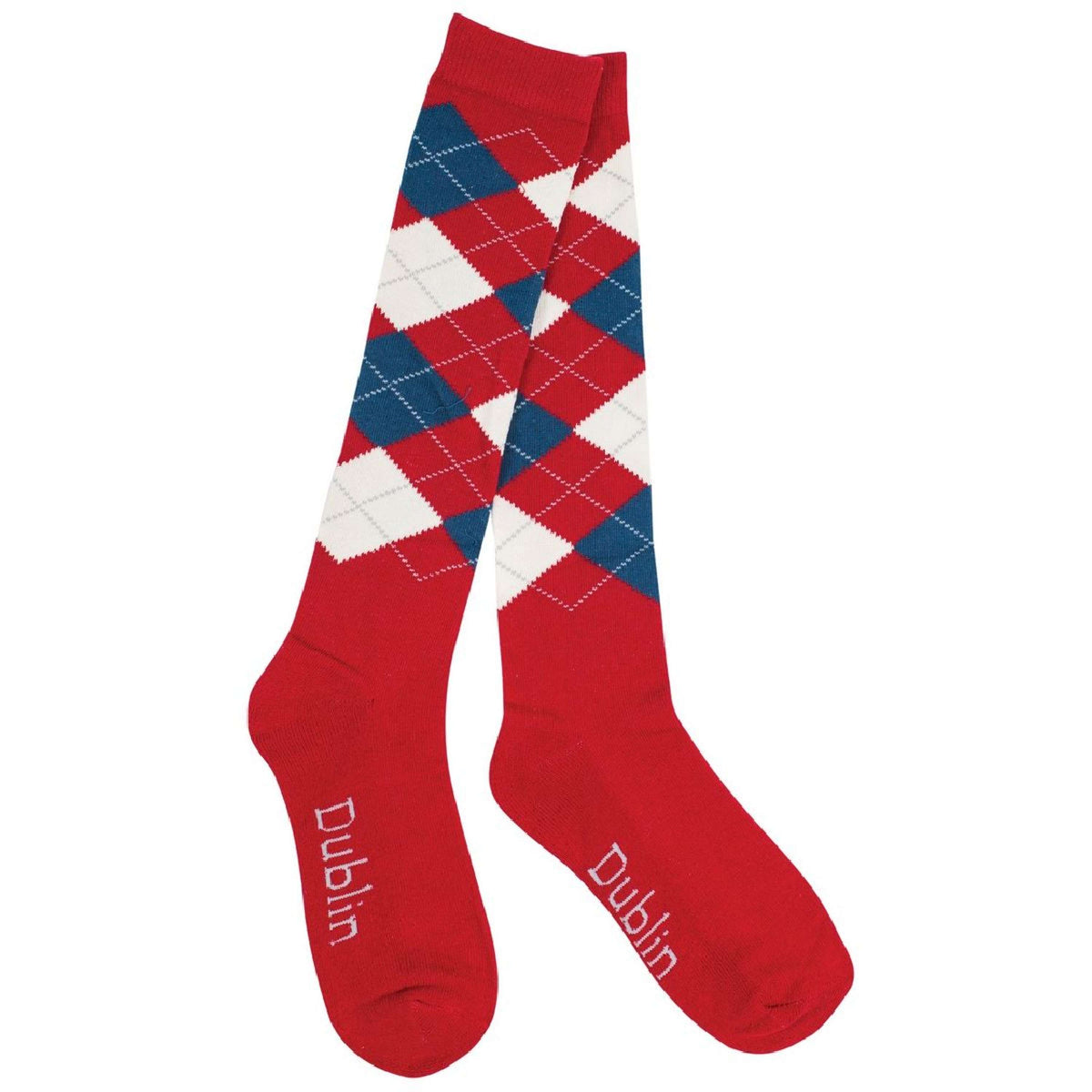Dublin Socken Argyle Rot/Navy/Weiß