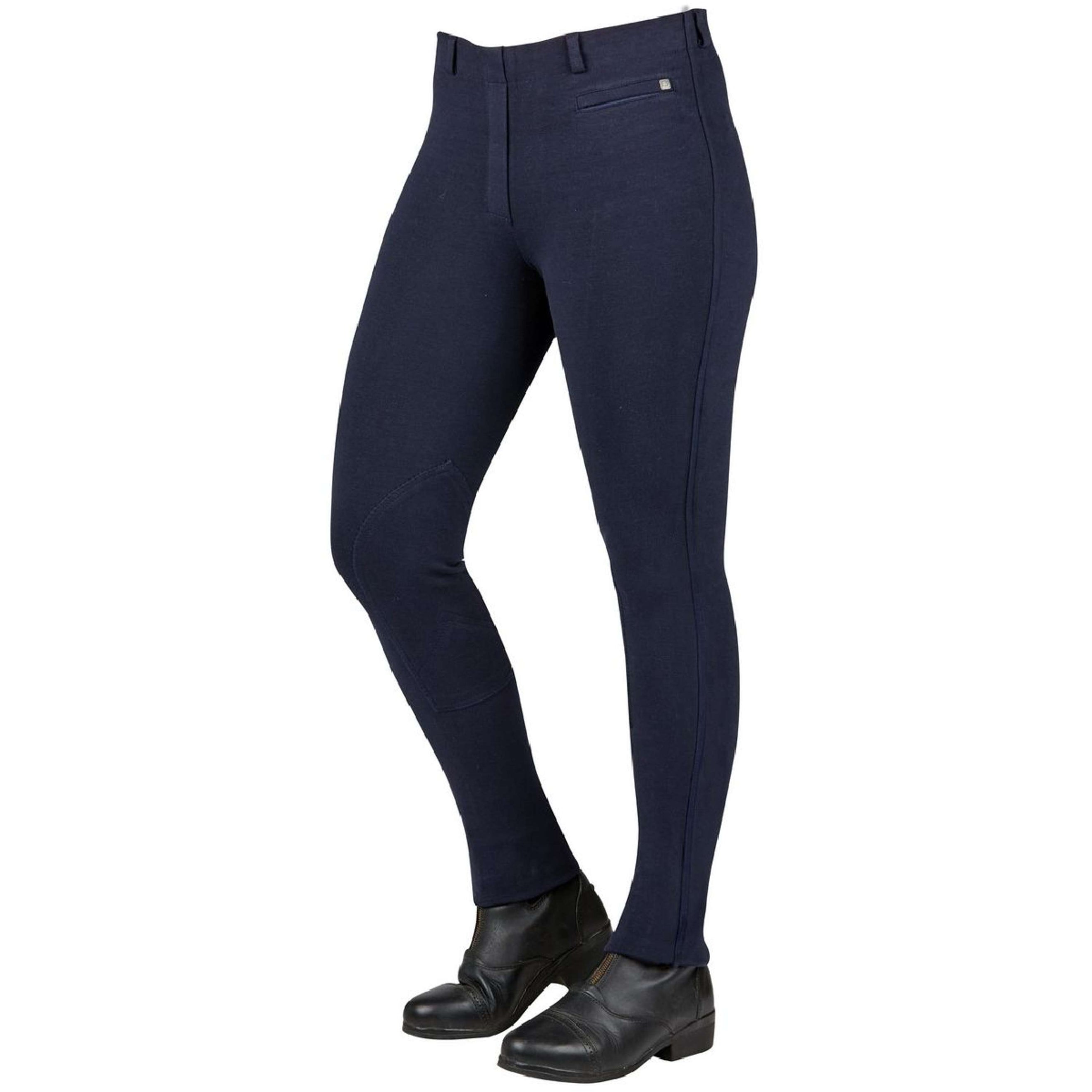 Dublin Reithose Supa-Fit Pull On Knee Patch Jodhpurs Navy