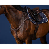 Dyon Brustgeschirr Long Bridge Braun/Silber