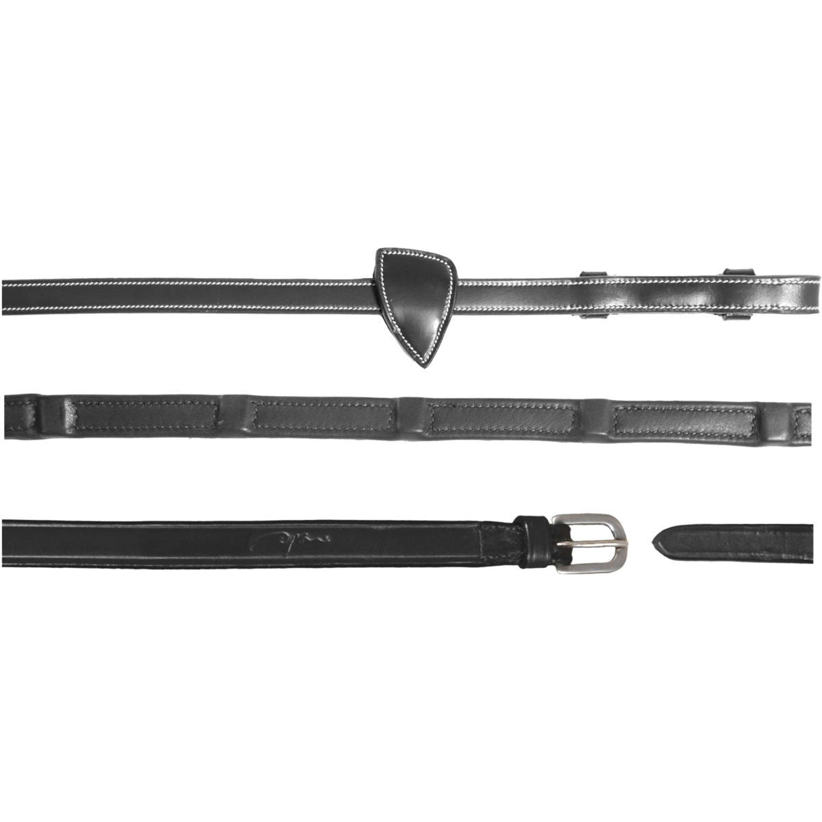 Dyon Zügel 1/2 8 Stops Soft Leder Schwarz