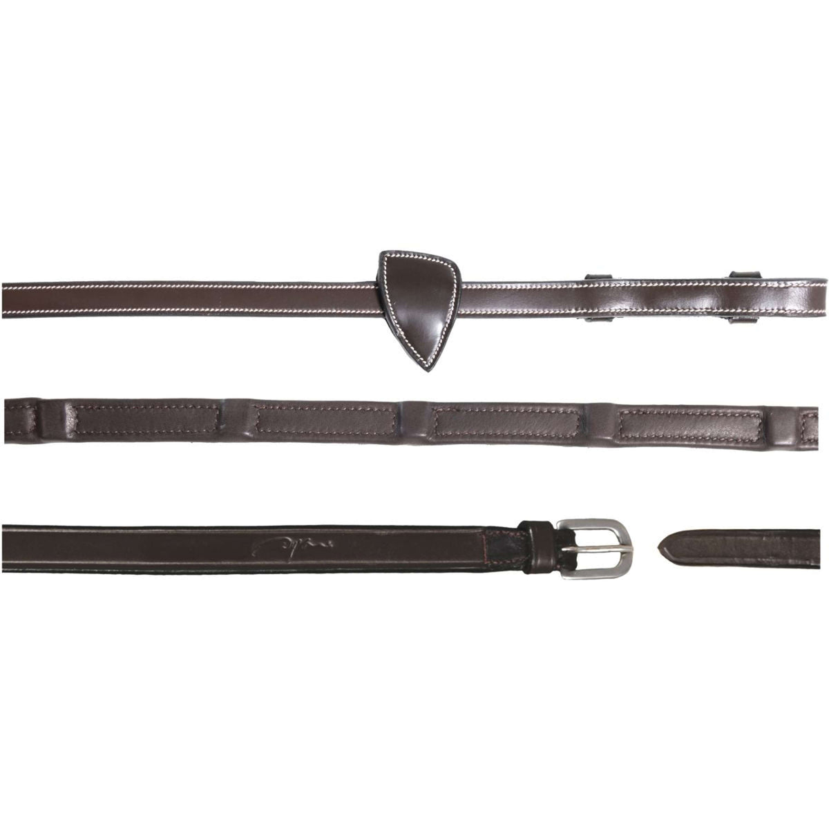 Dyon Zügel 1/2 8 Stops Soft Leder Braun