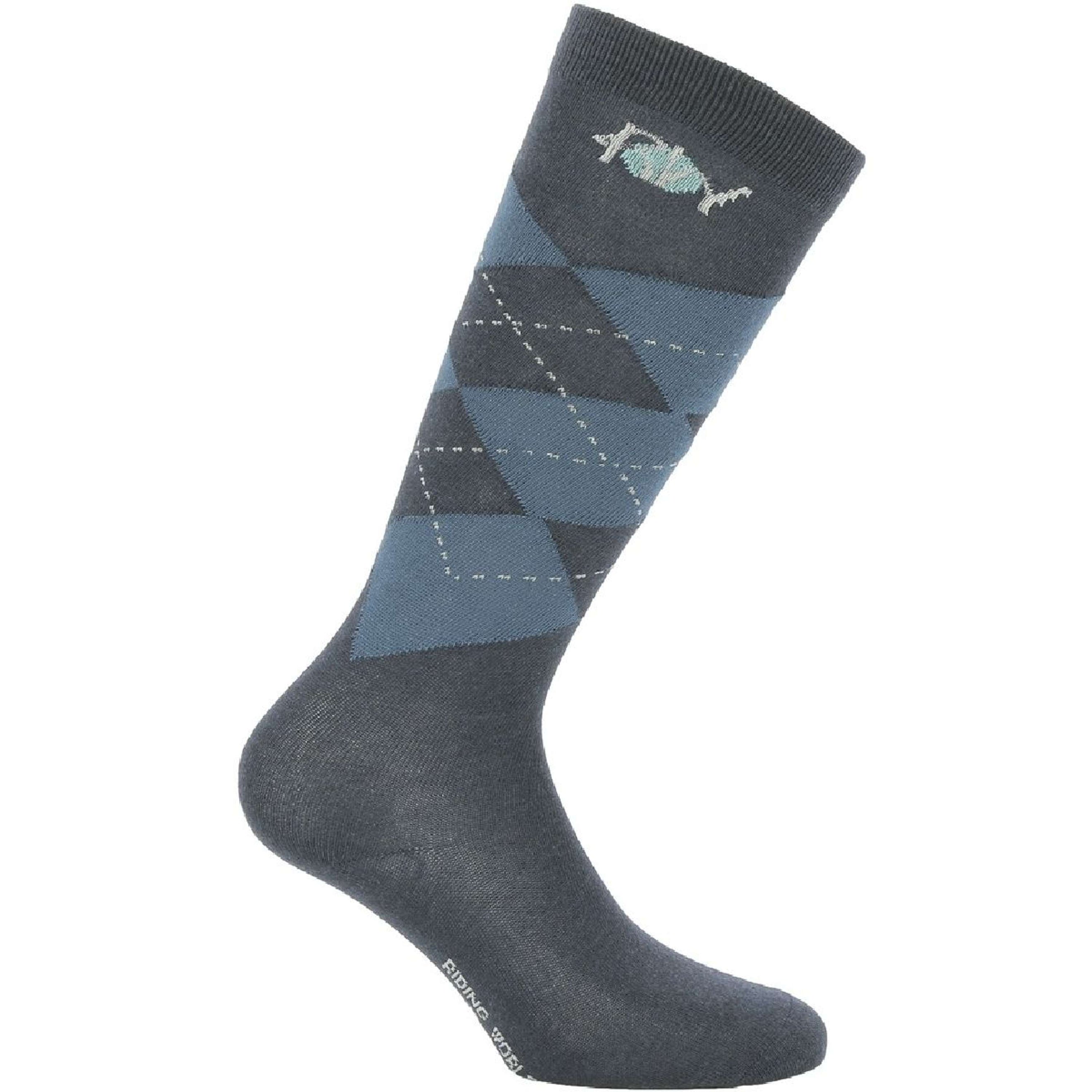 Riding World Socken Losange Navy