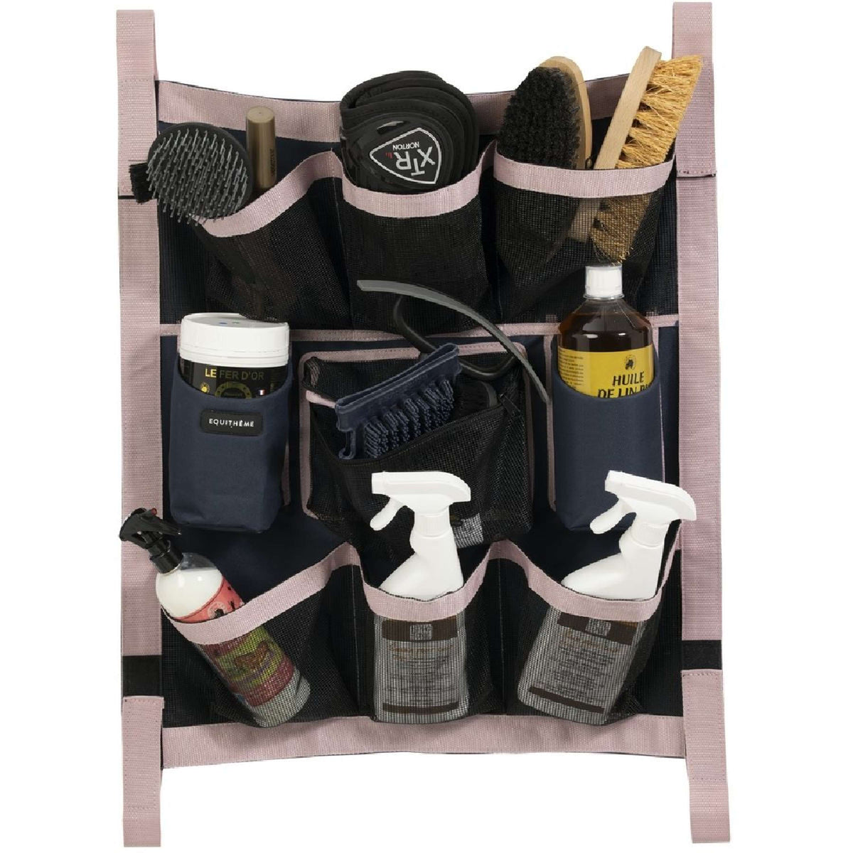 EQUITHÈME Stable Organiser Navy/Pink