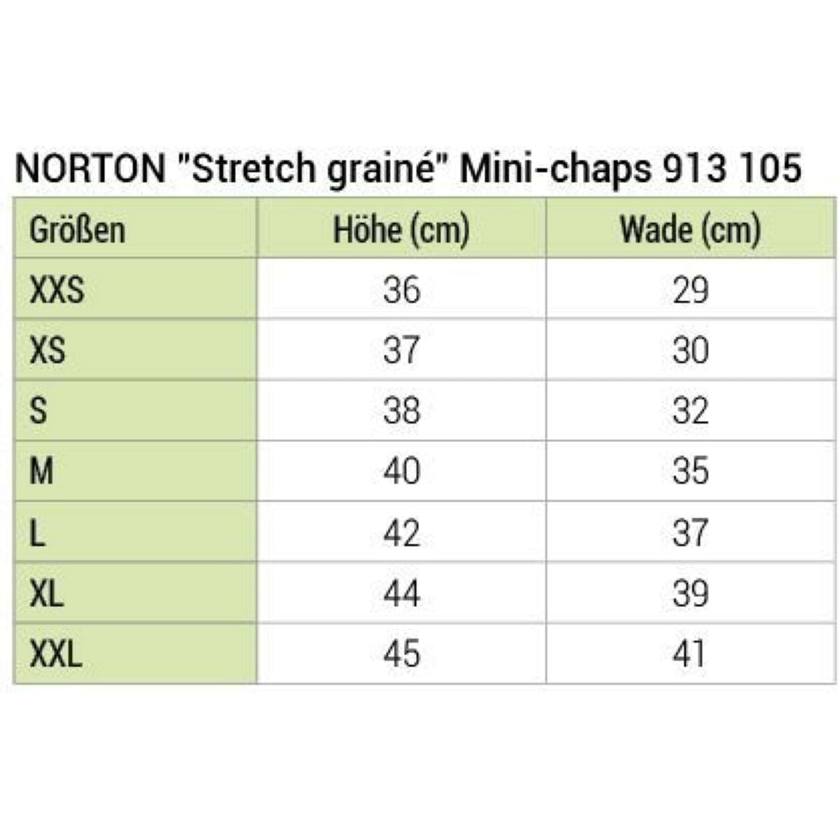 Norton Minichaps Stretch Grain Schwarz