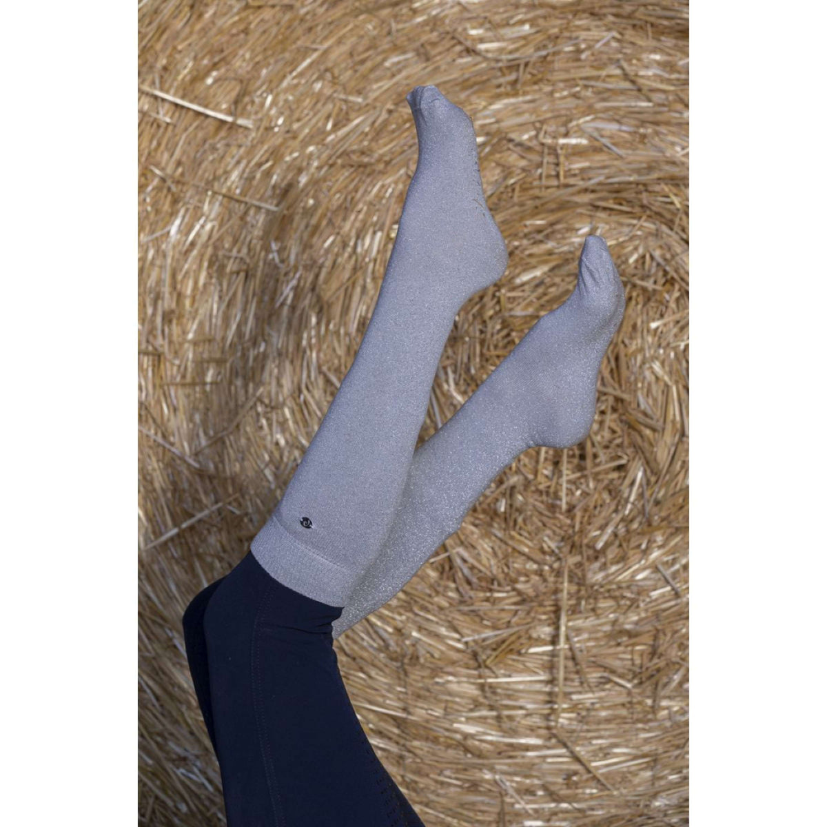 EQUITHÈME Socken Lurex Grau/Silber