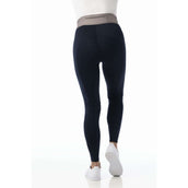 EQUITHÈME Reitleggings Tea Pull-On Silikon Kniebesatz Blau/Grau