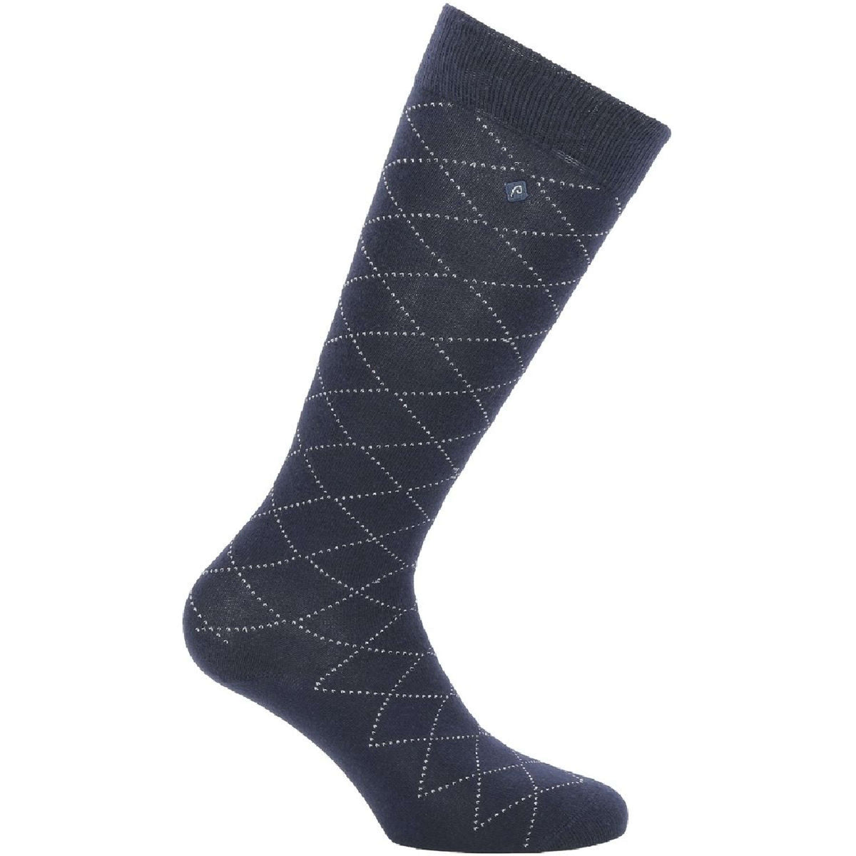 EQUITHÈME Socken Résille Navy/Silber