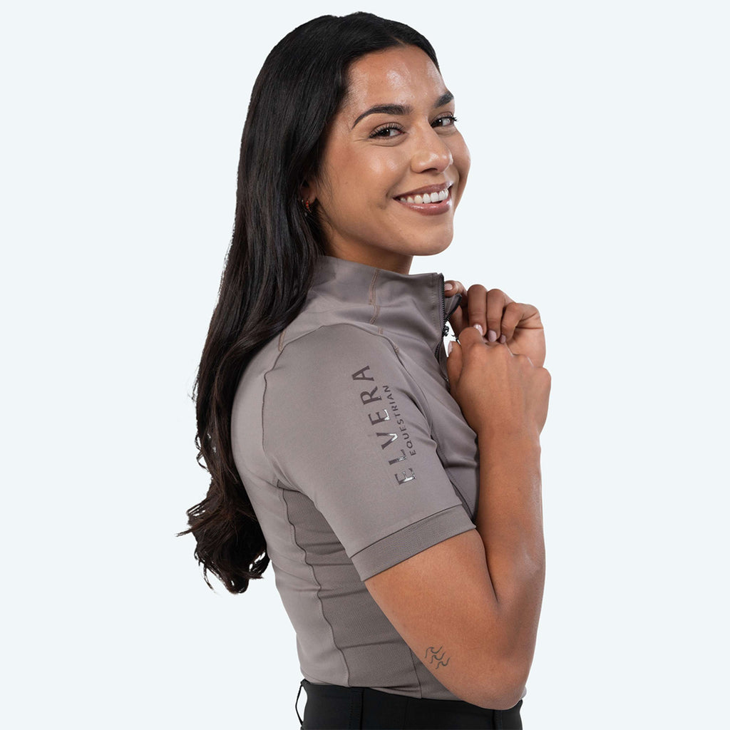 Elvera Equestrian Trainingsshirt EEVexa Kurze Ärmel Walnuss