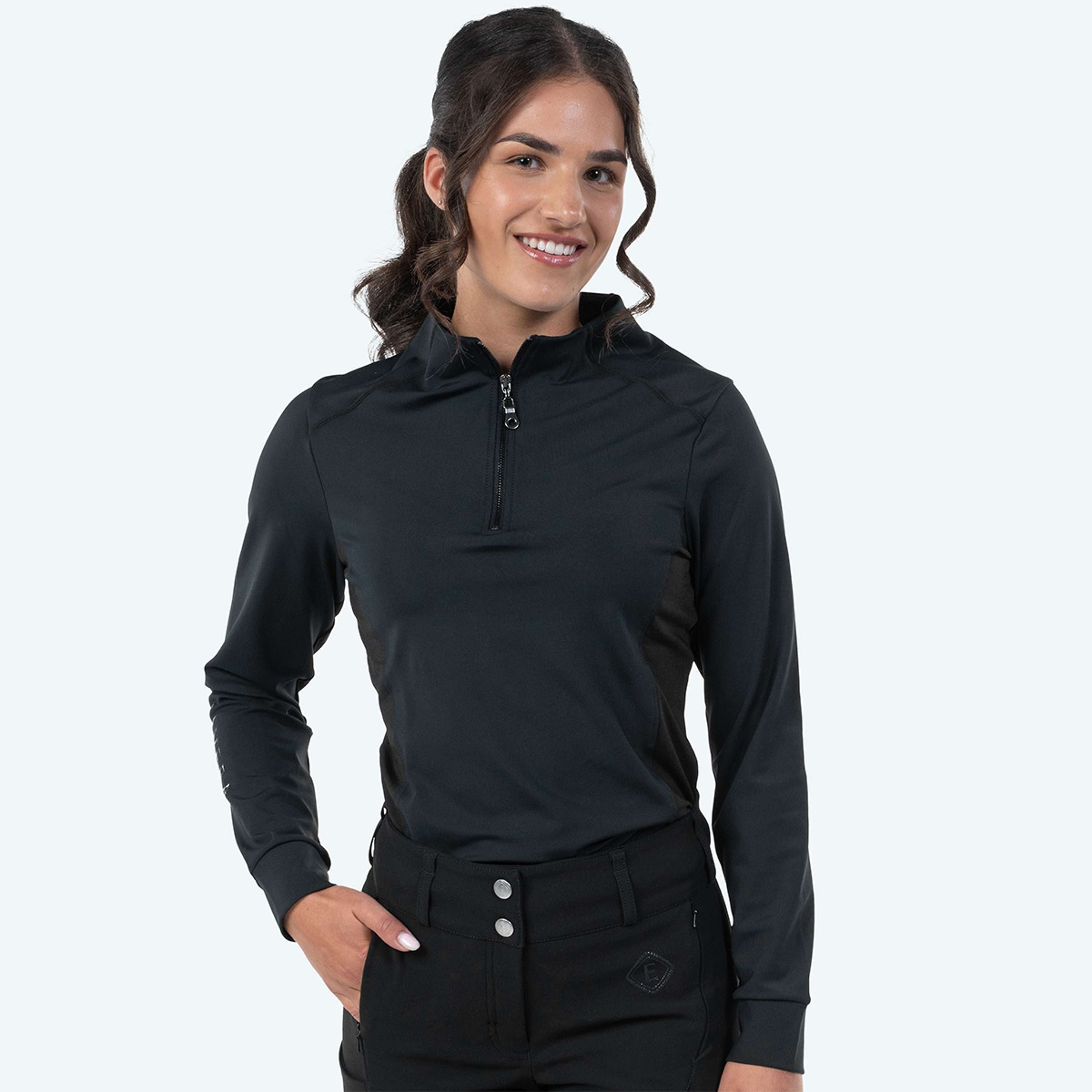 Elvera Equestrian Trainingsshirt EEMexa Lange Ärmel Schwarz