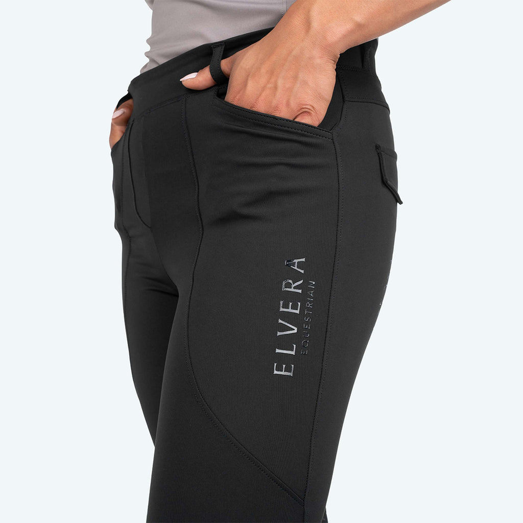 Elvera Equestrian Reitleggings Motion Solid Black
