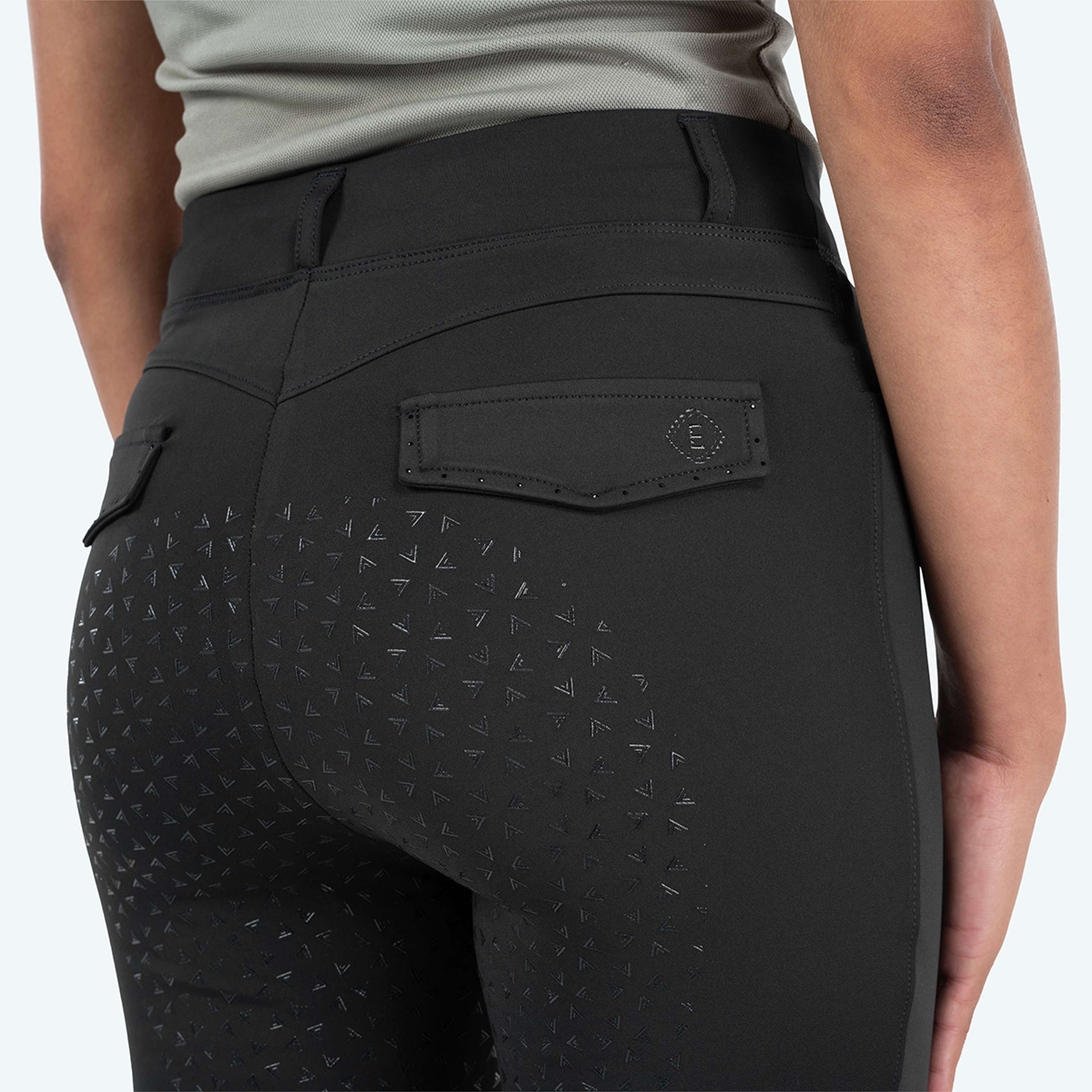 Elvera Equestrian Reitleggings Motion Bling Solid Black
