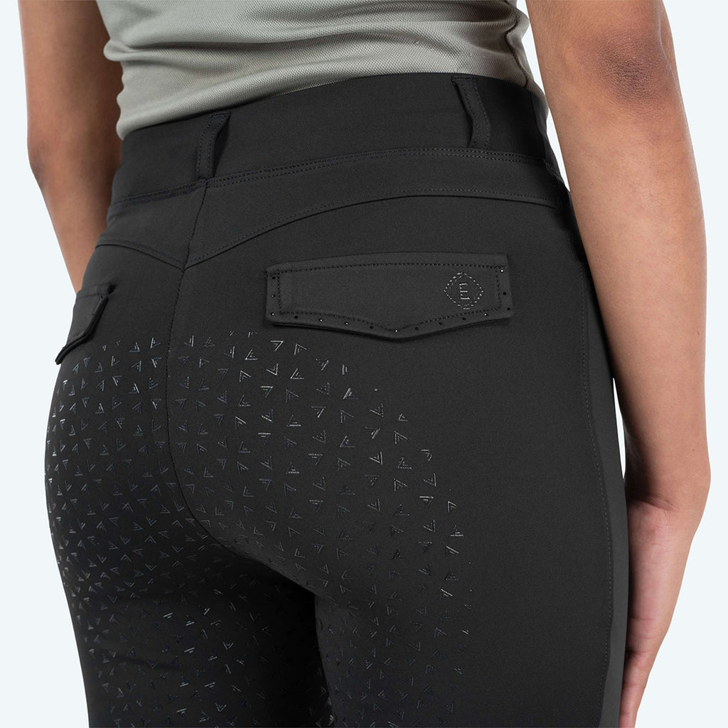 Elvera Equestrian Reitleggings Motion Bling Solid Black