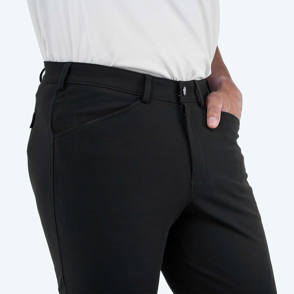 Elvera Equestrian Reithose Dual Core Pro Half Seat Herren Schwarz