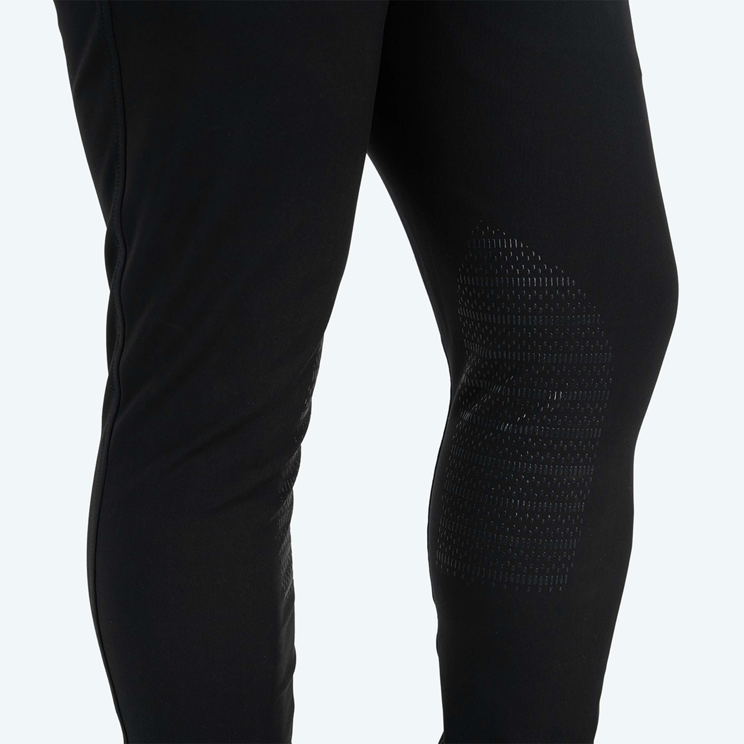 Elvera Equestrian Reithose Dual Core Pro Half Seat Herren Schwarz