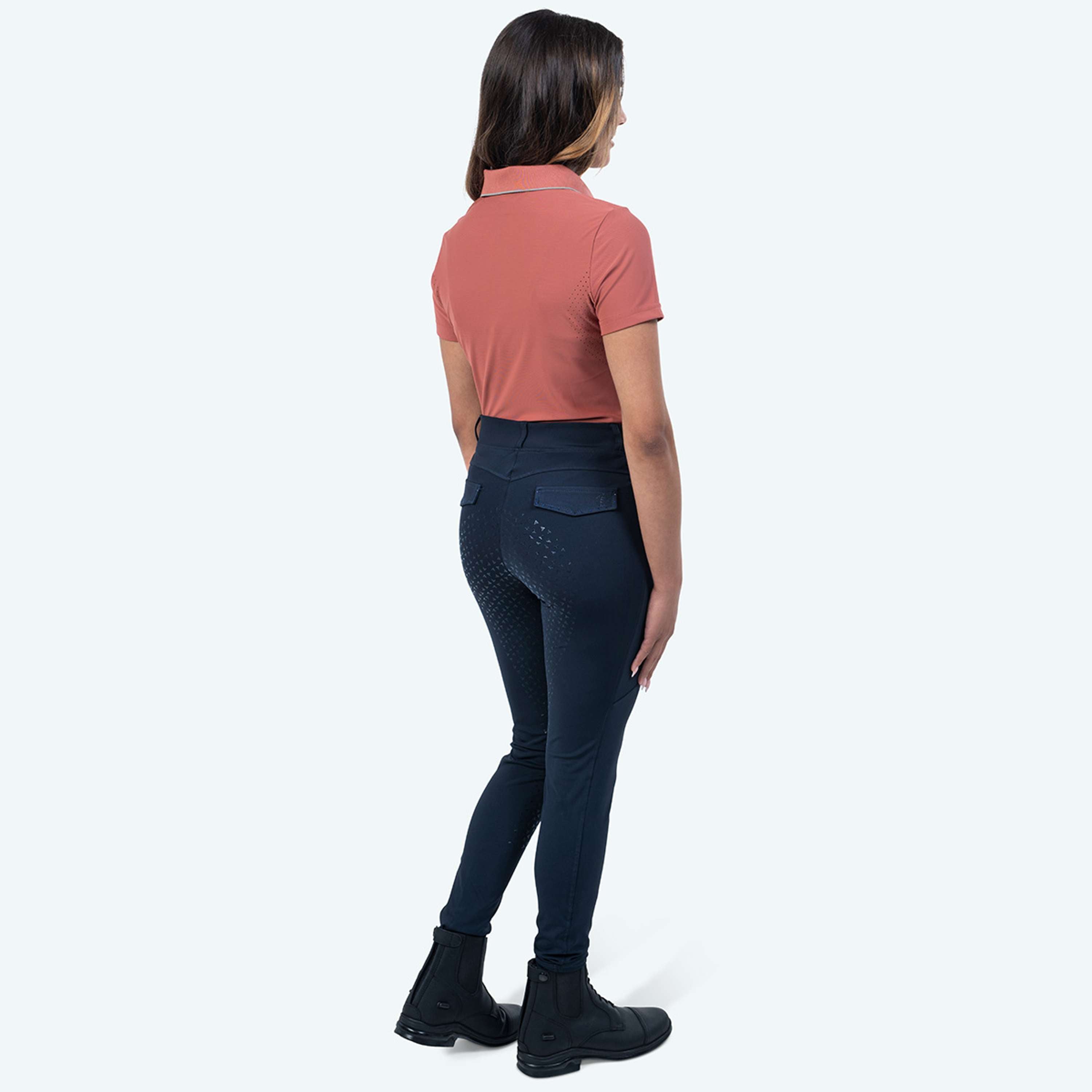 Elvera Equestrian Poloshirt EEKitty Marsala/Grey