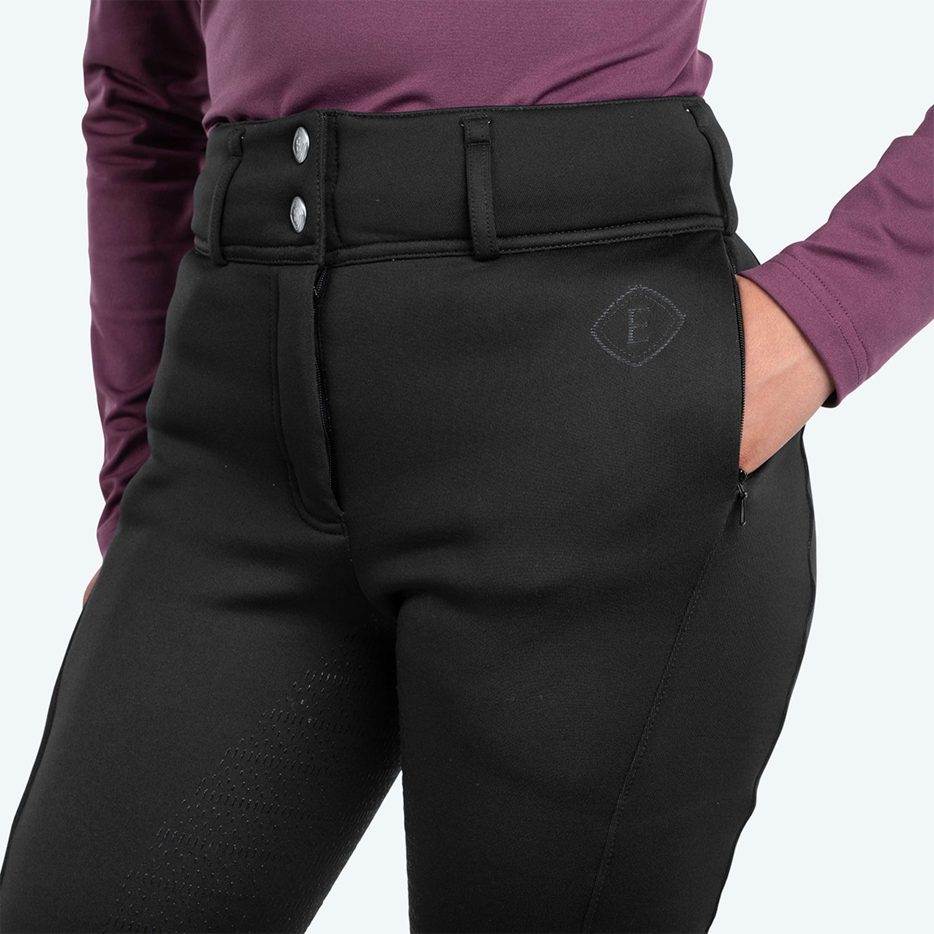 Elvera Equestrian Reithose Teddy Winter Pro Schwarz