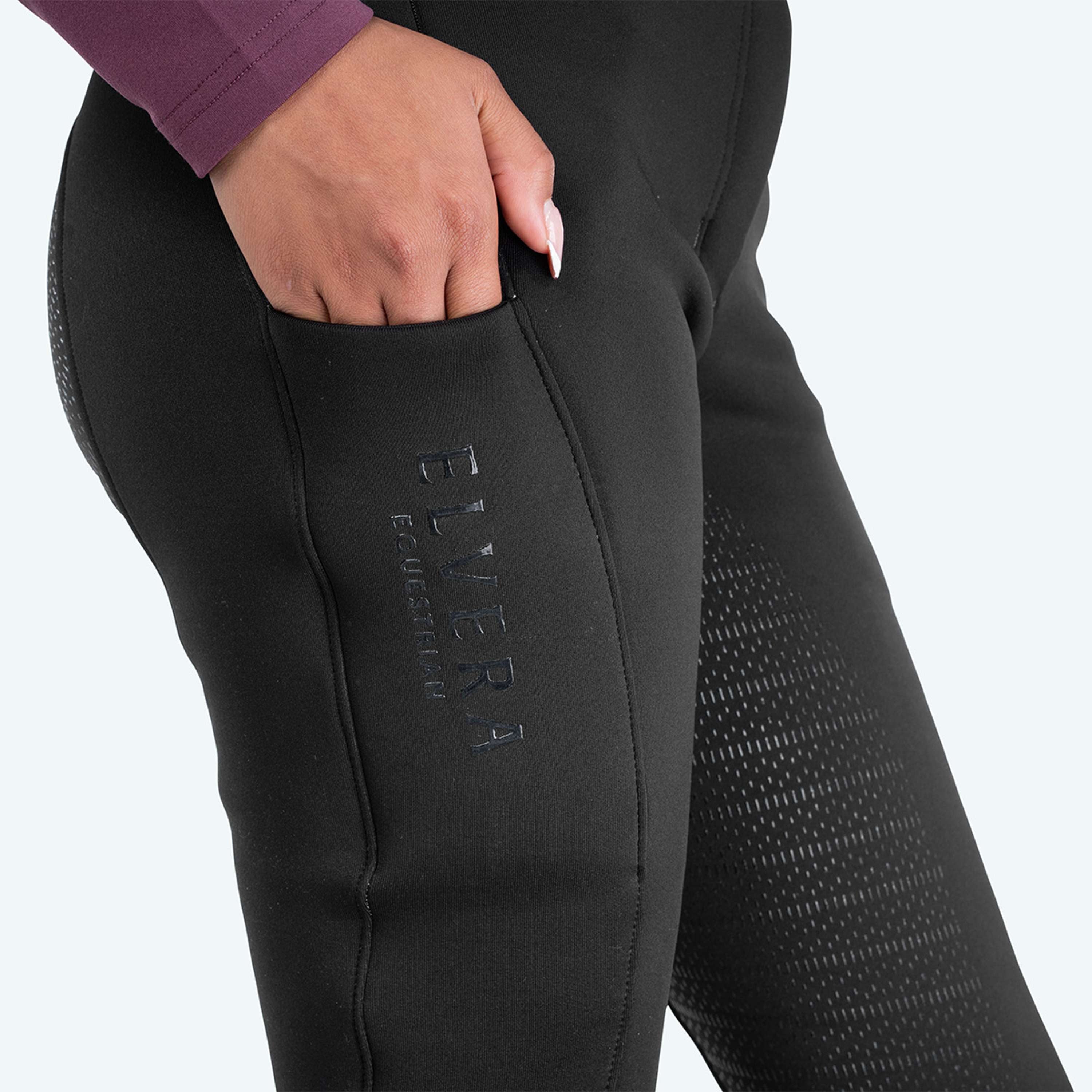 Elvera Equestrian Reithose Teddy Winter Pro Schwarz