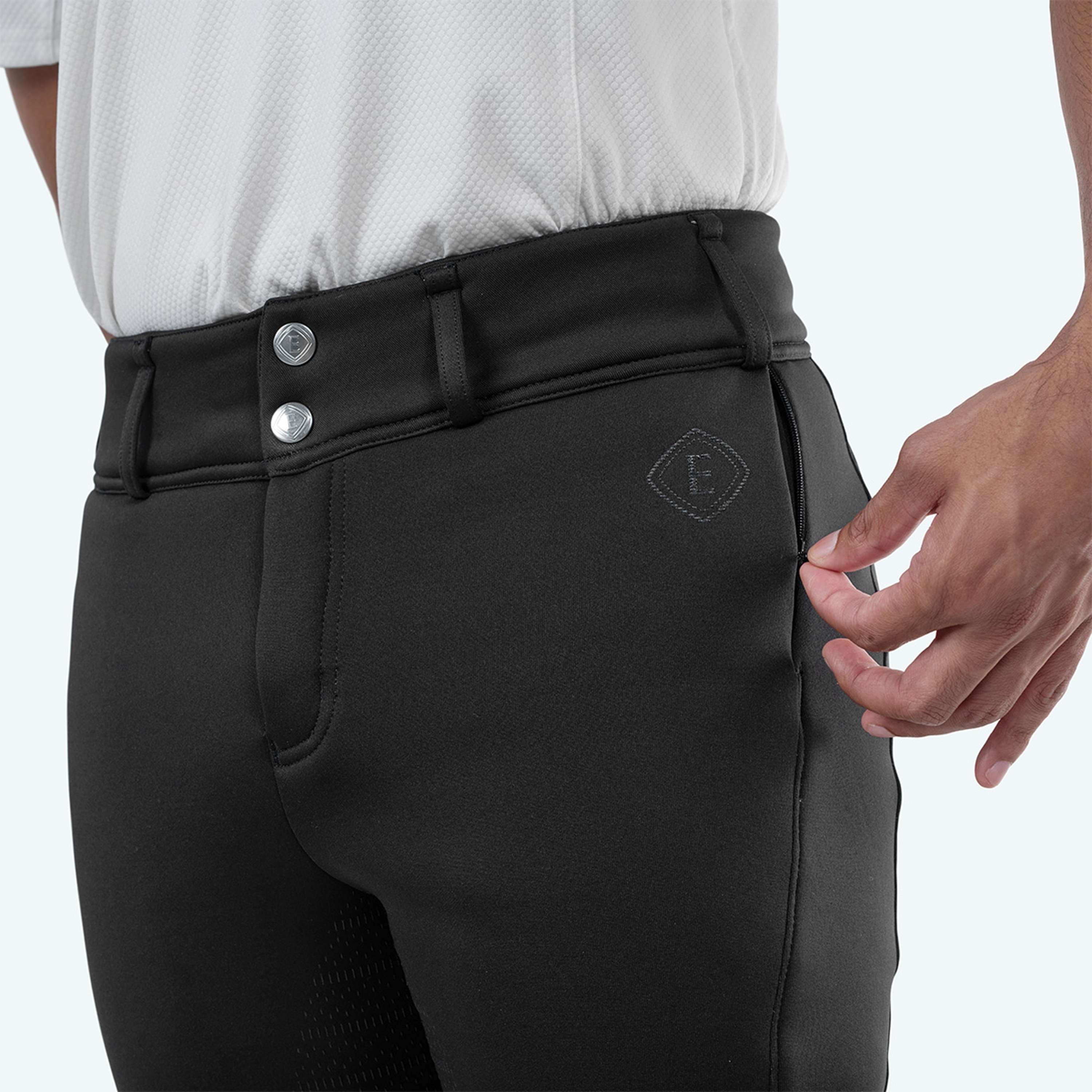 Elvera Equestrian Reithose Teddy Winter Pro Herren Schwarz