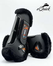 eQuick Sehnenschutz eLight Velcro Panther Schwarz