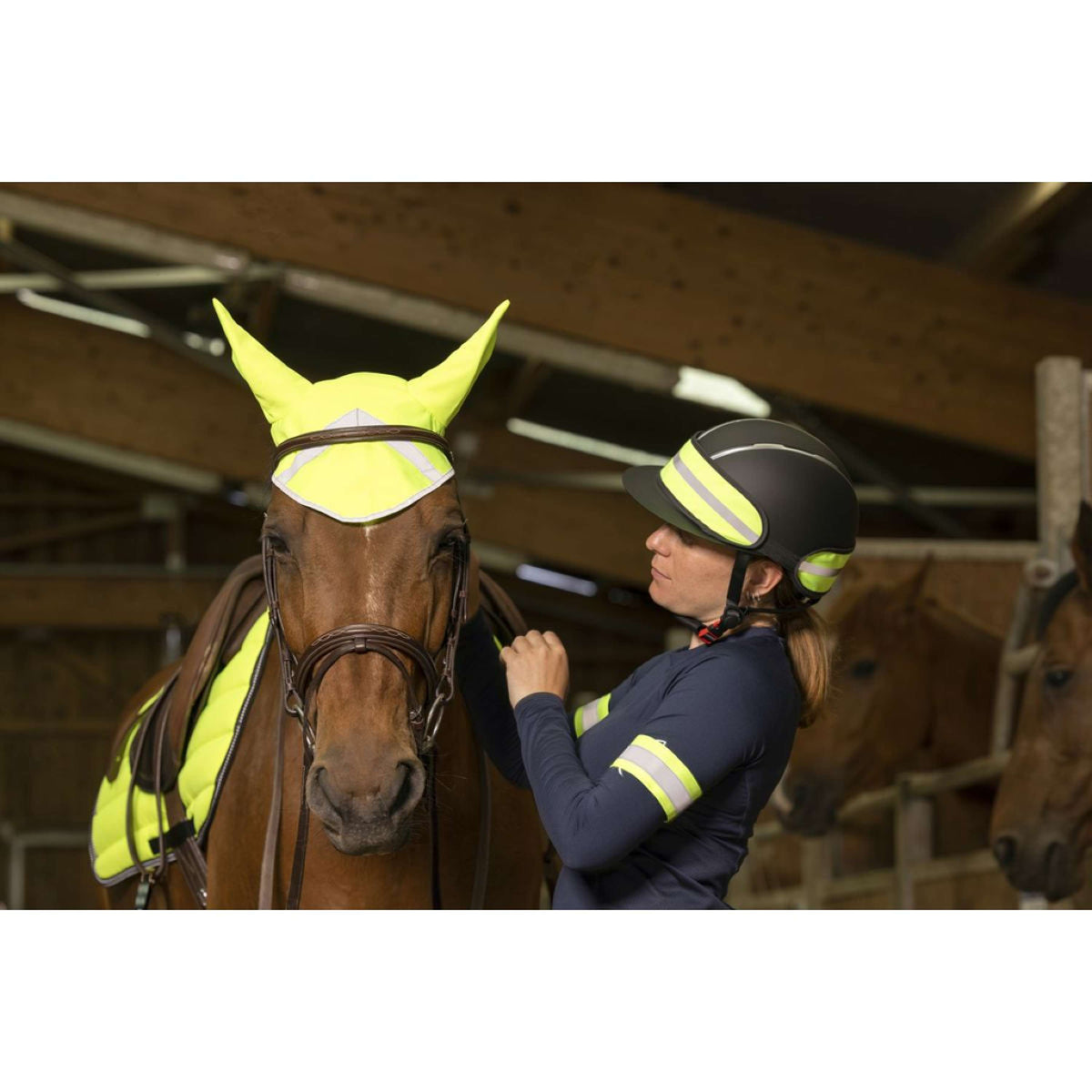 EQUITHÈME Reitkappenband High Visibility Fluor Gelb