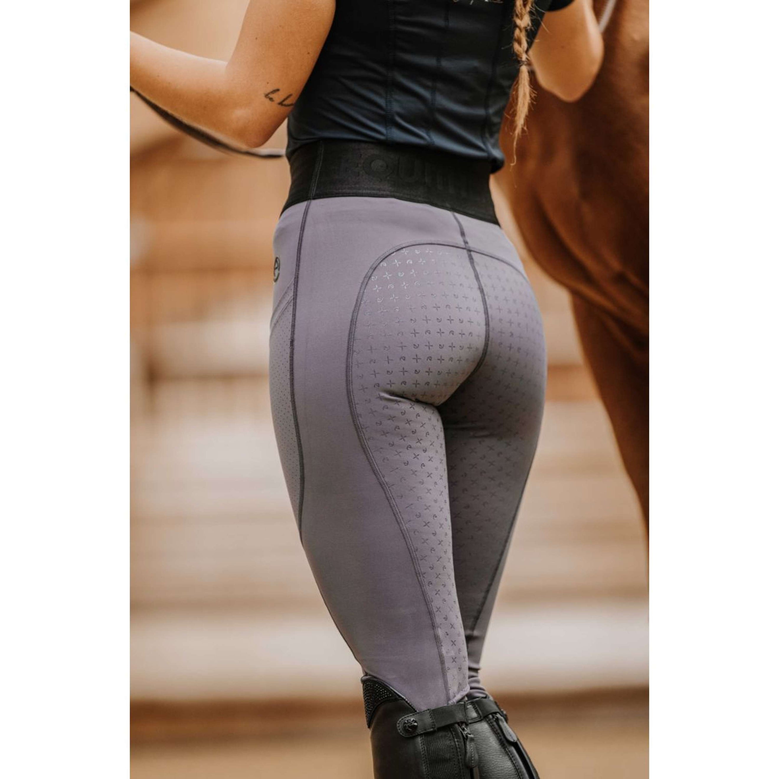 EQUITHÈME Reitleggings Iris Full Grip Dunkelgrau EQUITHÈME Reitleggings Iris Full Grip Dunkelgrau