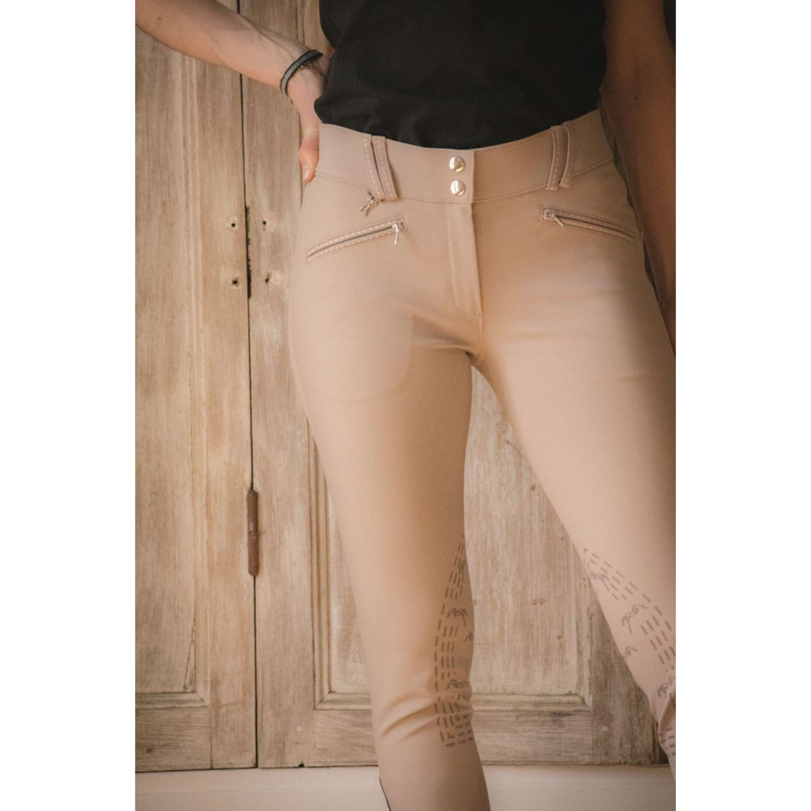 Pénélope Reithose Rocky Damen Taupe