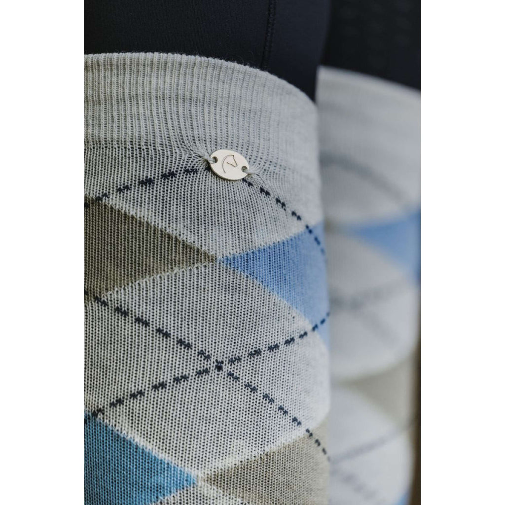 EQUITHÈME Socken Argyle Hellgrau/Himmelblau