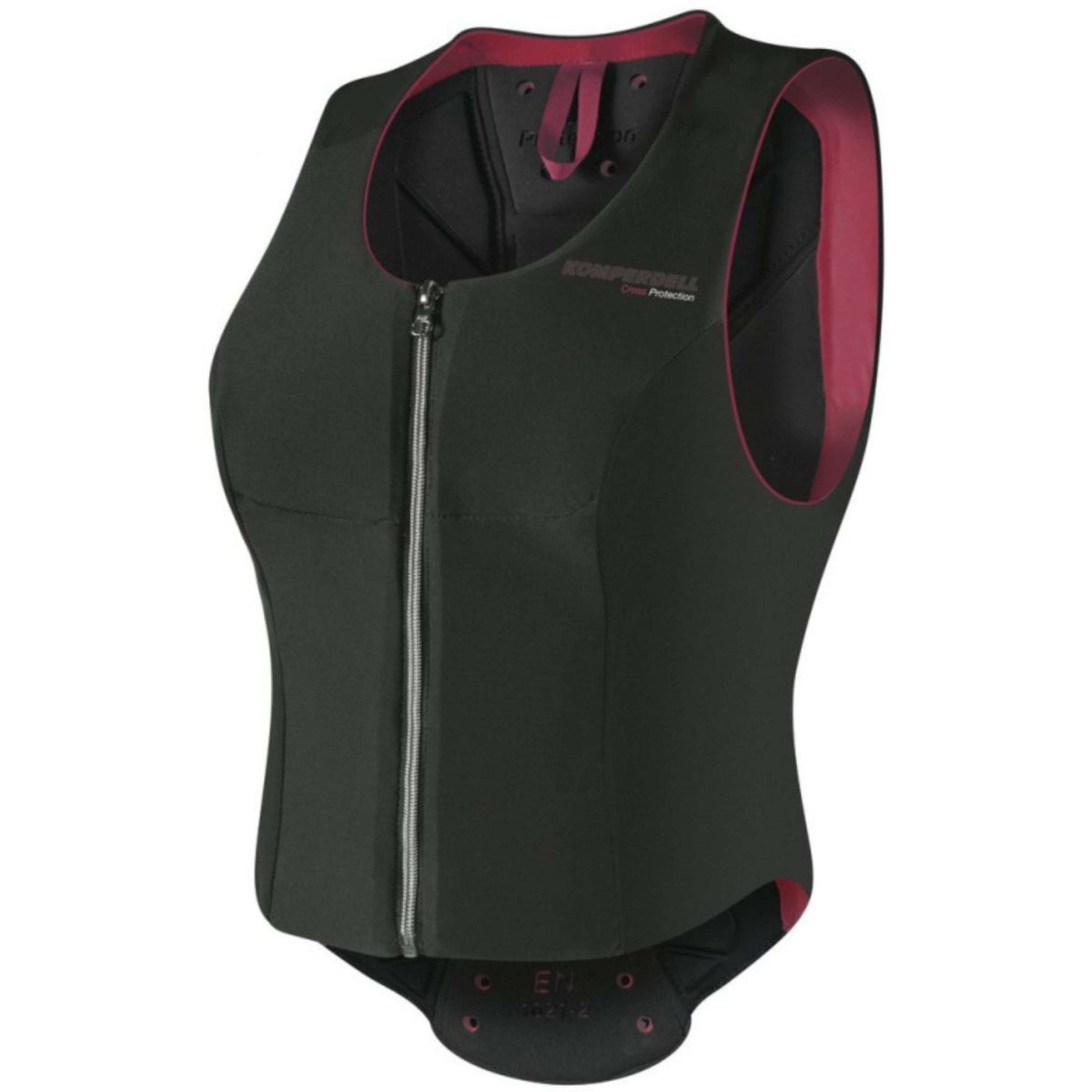 Komperdell Rückenprotector Flexfit Schlank Schwarz/Bordeaux