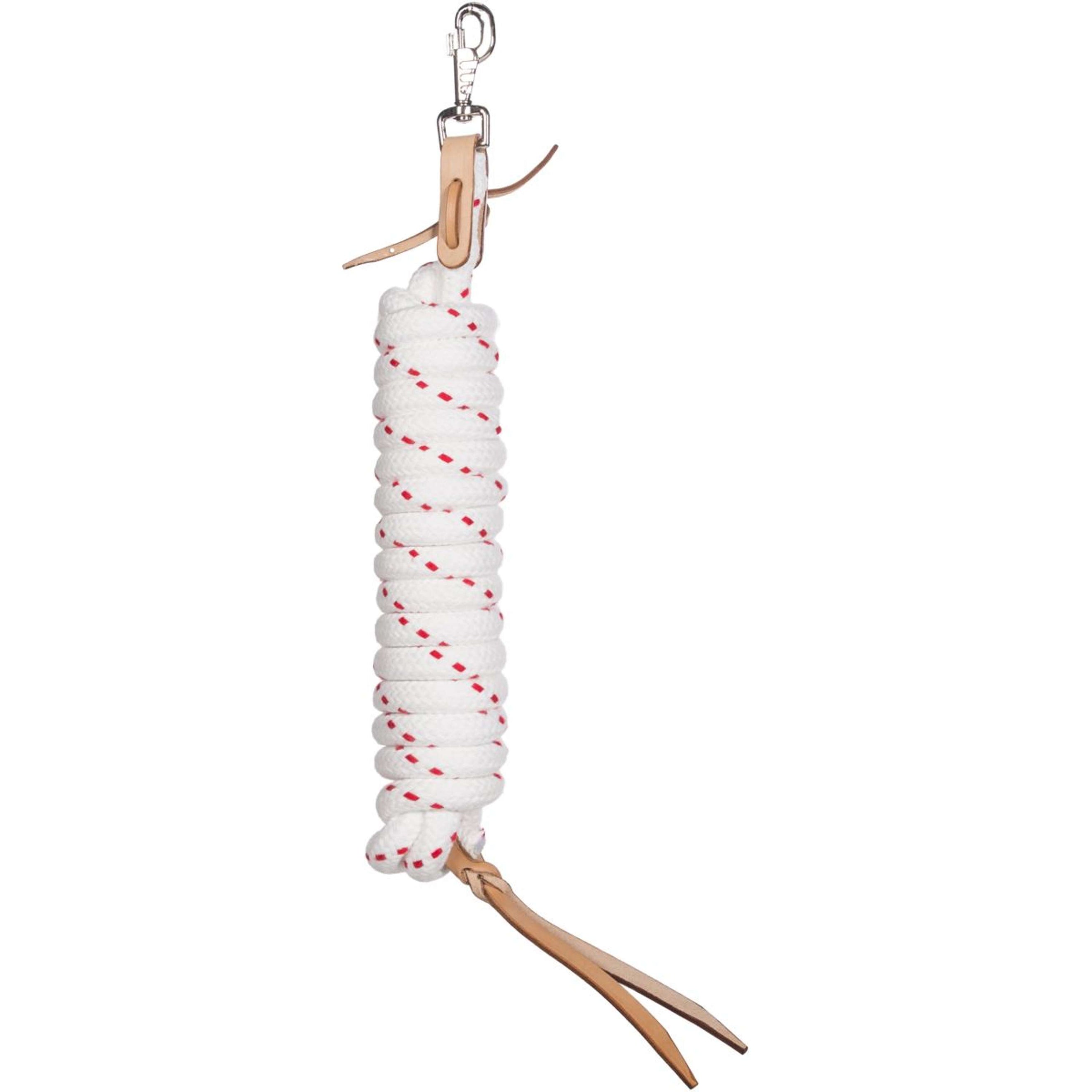 F.R.A. Ausbildungsstrick Jarn NH Profi Leder Weiß/Rot F.R.A. Ausbildungsstrick Jarn NH Profi Leder Weiß/Rot