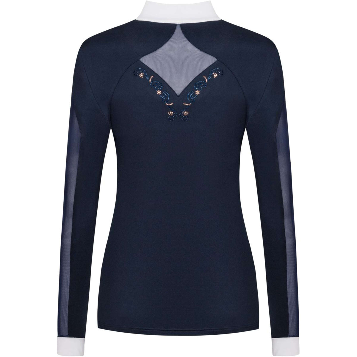 Fair Play Turniershirt Cathrine Rosegold Navy/Weiß