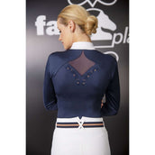 Fair Play Turniershirt Cathrine Rosegold Navy/Weiß