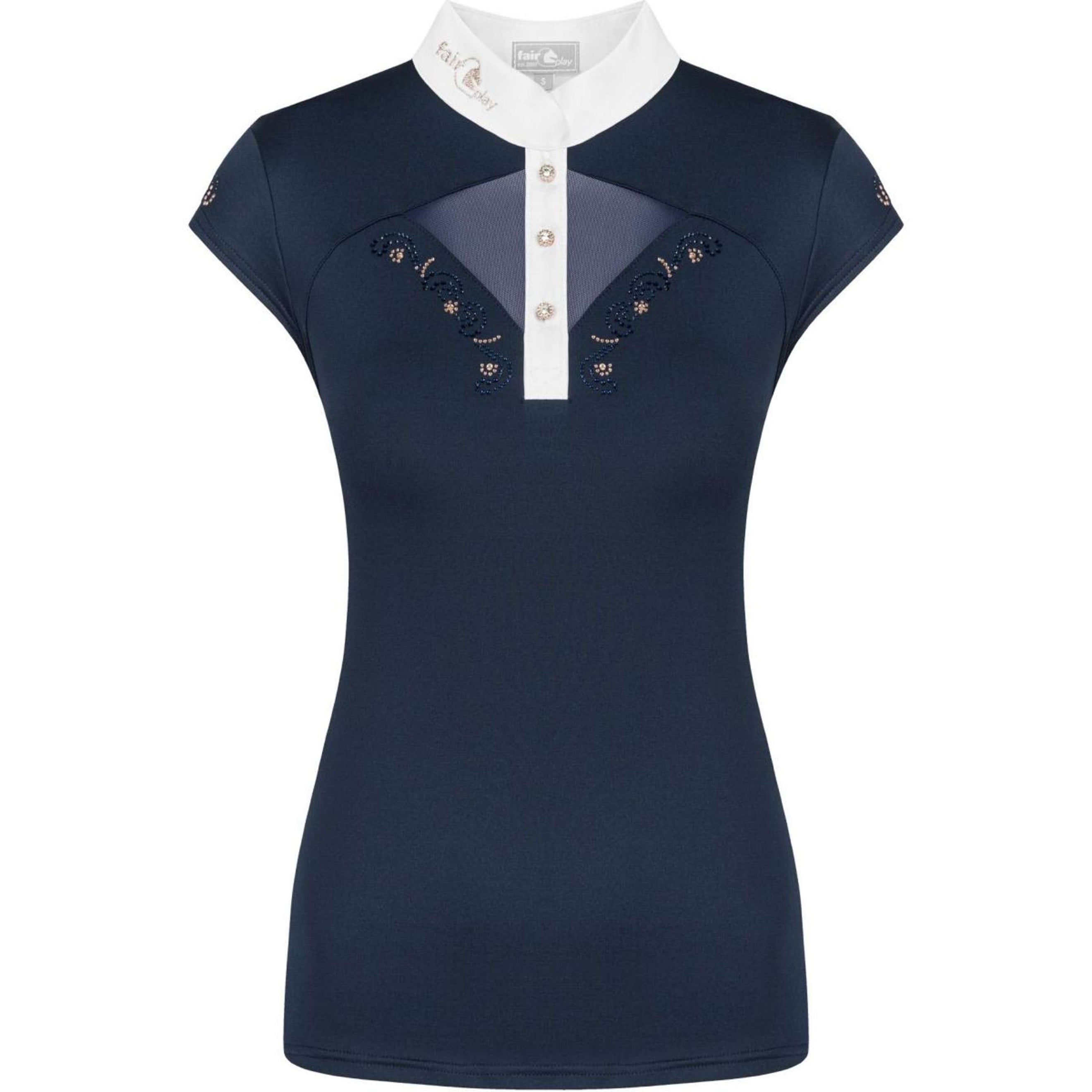 Fair Play Turniershirt Cathrine Rosegold Sleeveless Navy