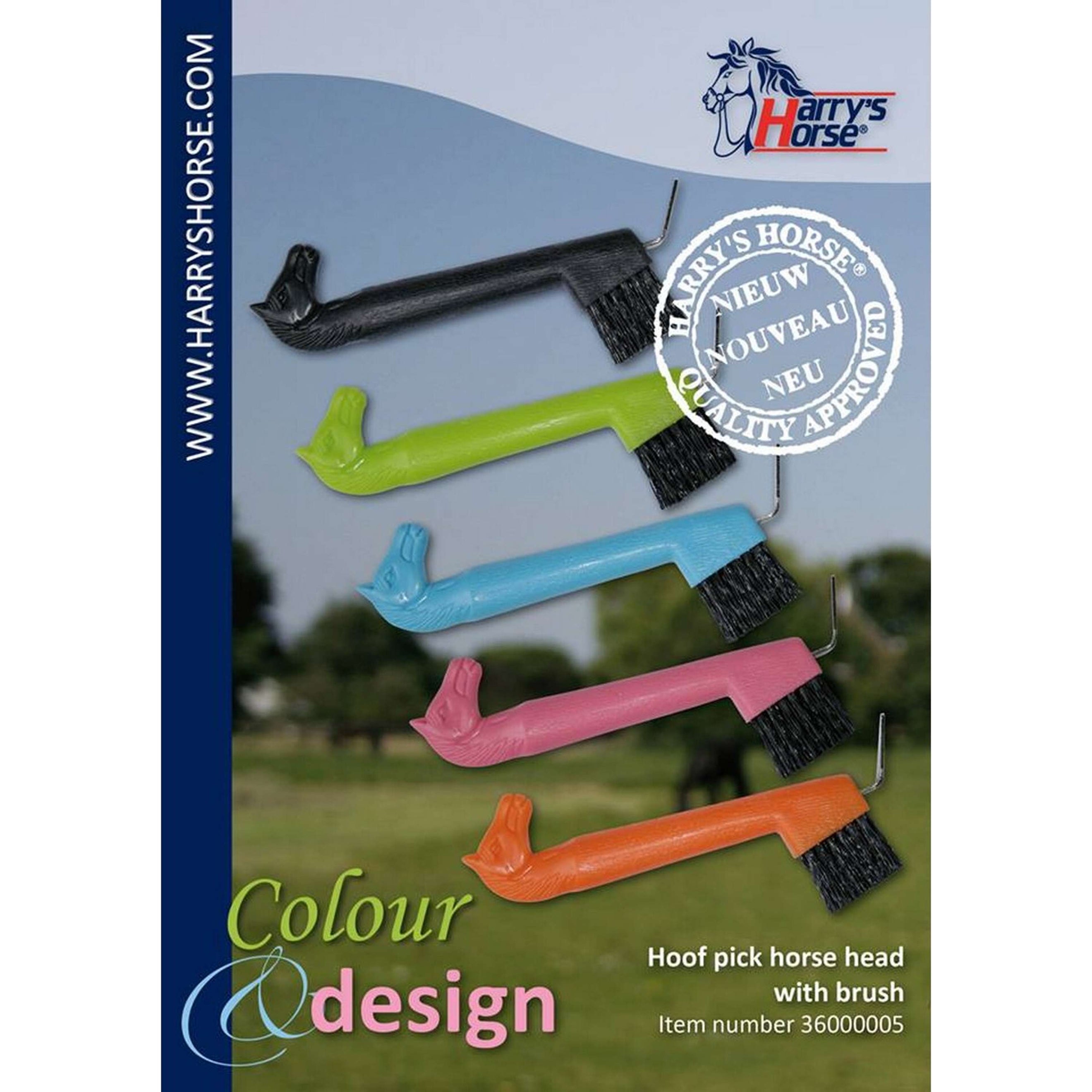 Harry's Horse Hufkratzer mit Bürste Pferdekopf Kunststoff Hellblau Harry's Horse Hufkratzer mit Bürste Pferdekopf Kunststoff Hellblau