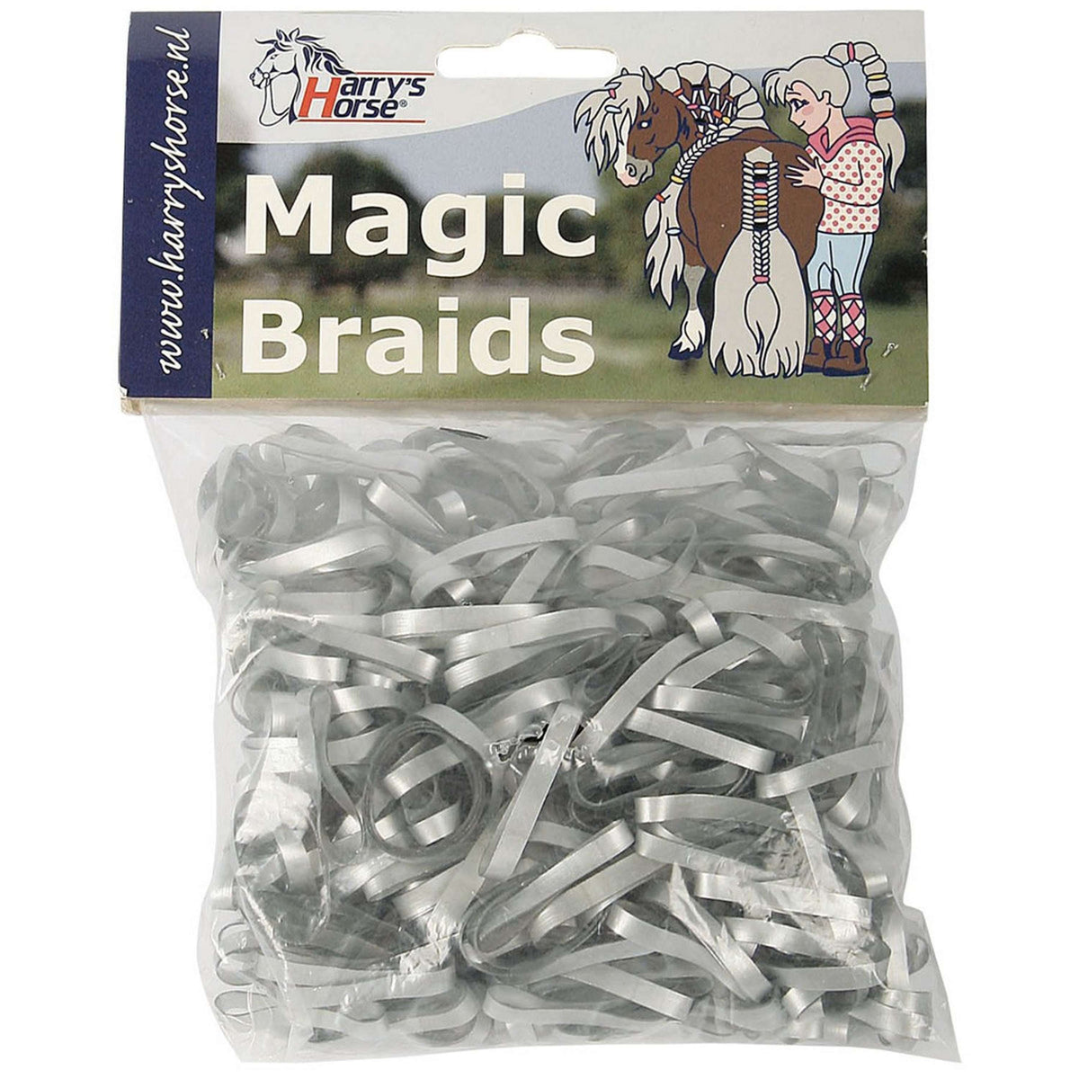 Harry's Horse Einflechtgummis Magic Braids Beutel Silber