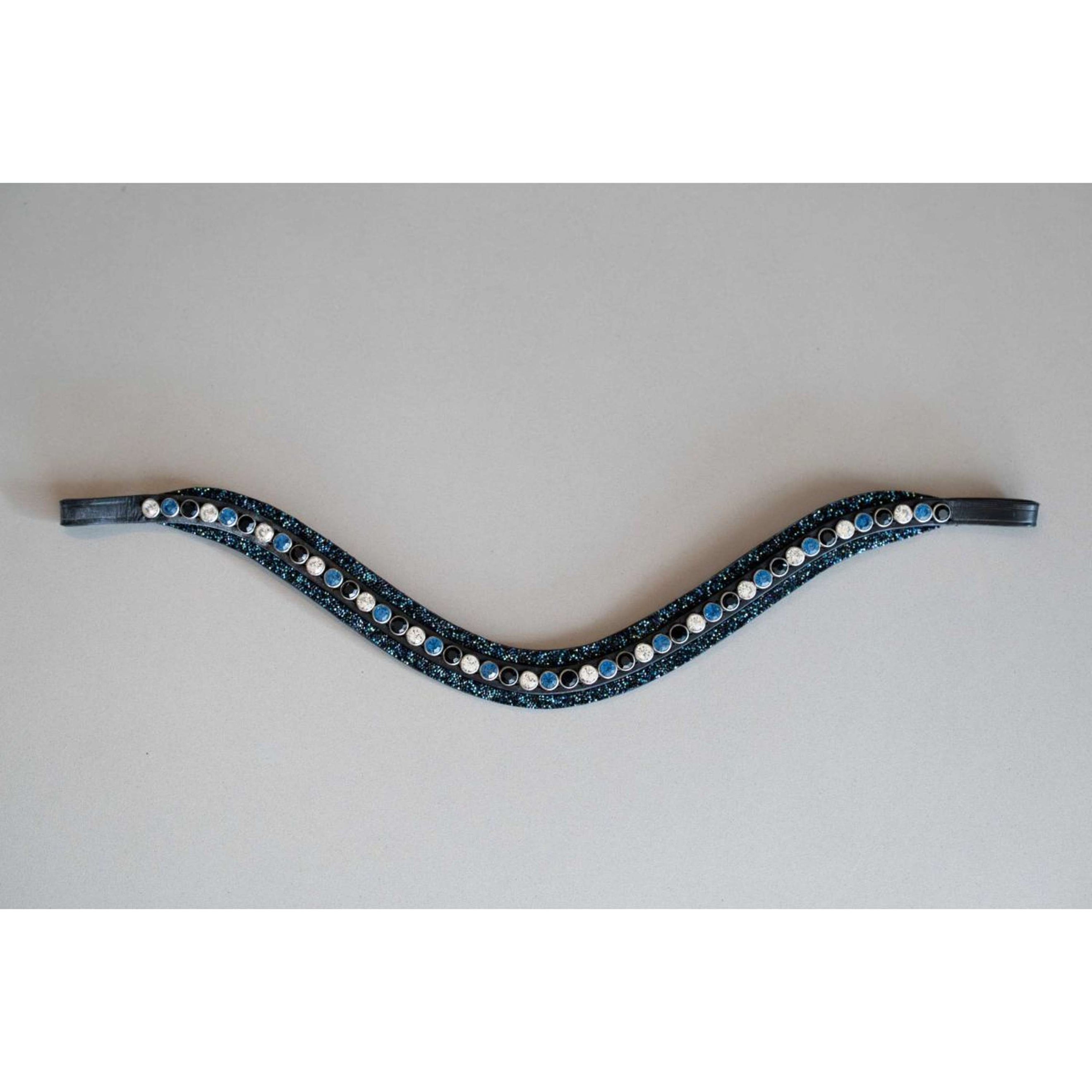 HB Showtime Stirnriemen Rocky Glitter Schwarz/Navy Funkeln HB Showtime Stirnriemen Rocky Glitter Schwarz/Navy Funkeln