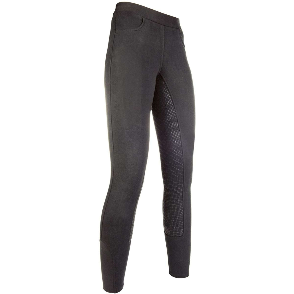 HKM Reitleggings Yvi Silikon Vollbesatz Schwarz