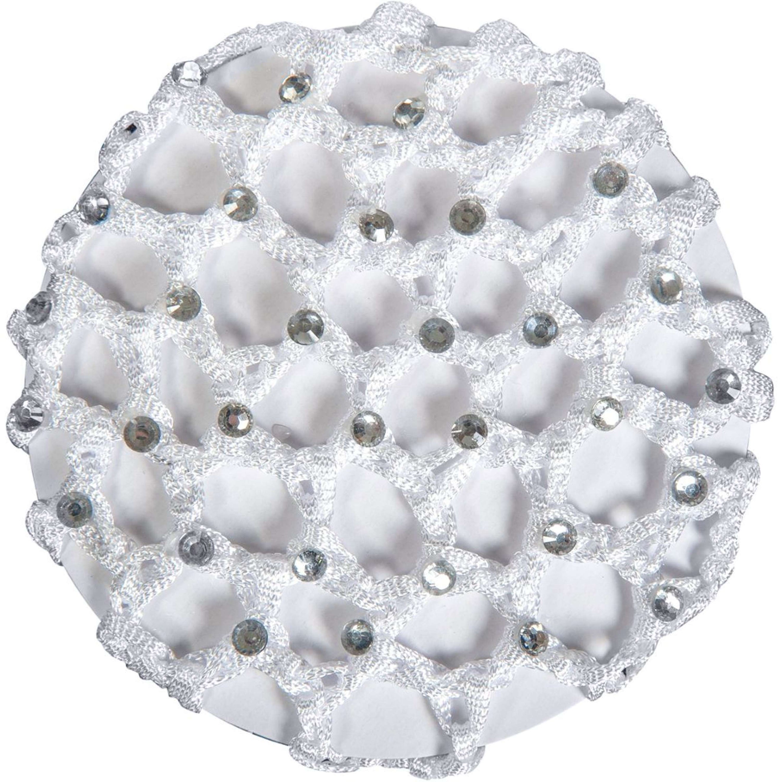 HKM Haarnetz Edelsteine Weiß