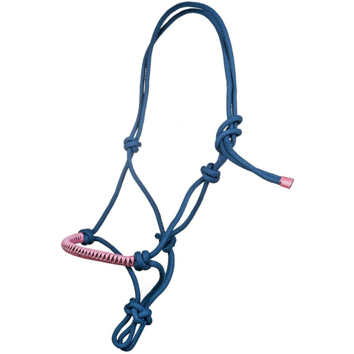 HKM Knotenhalfter Deko Azur/Rosa