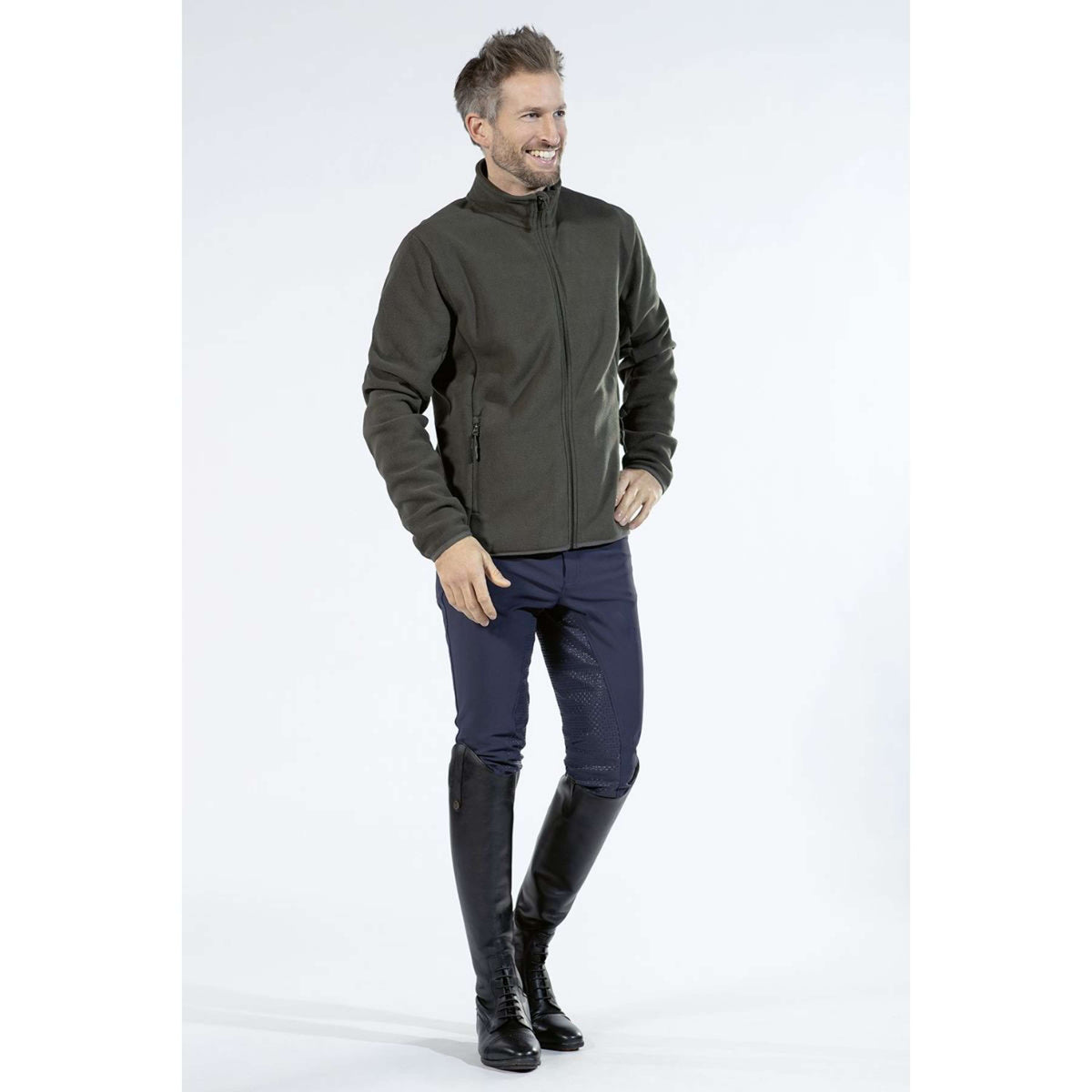 HKM Fleecejacke Anton Herren Jagdgrün