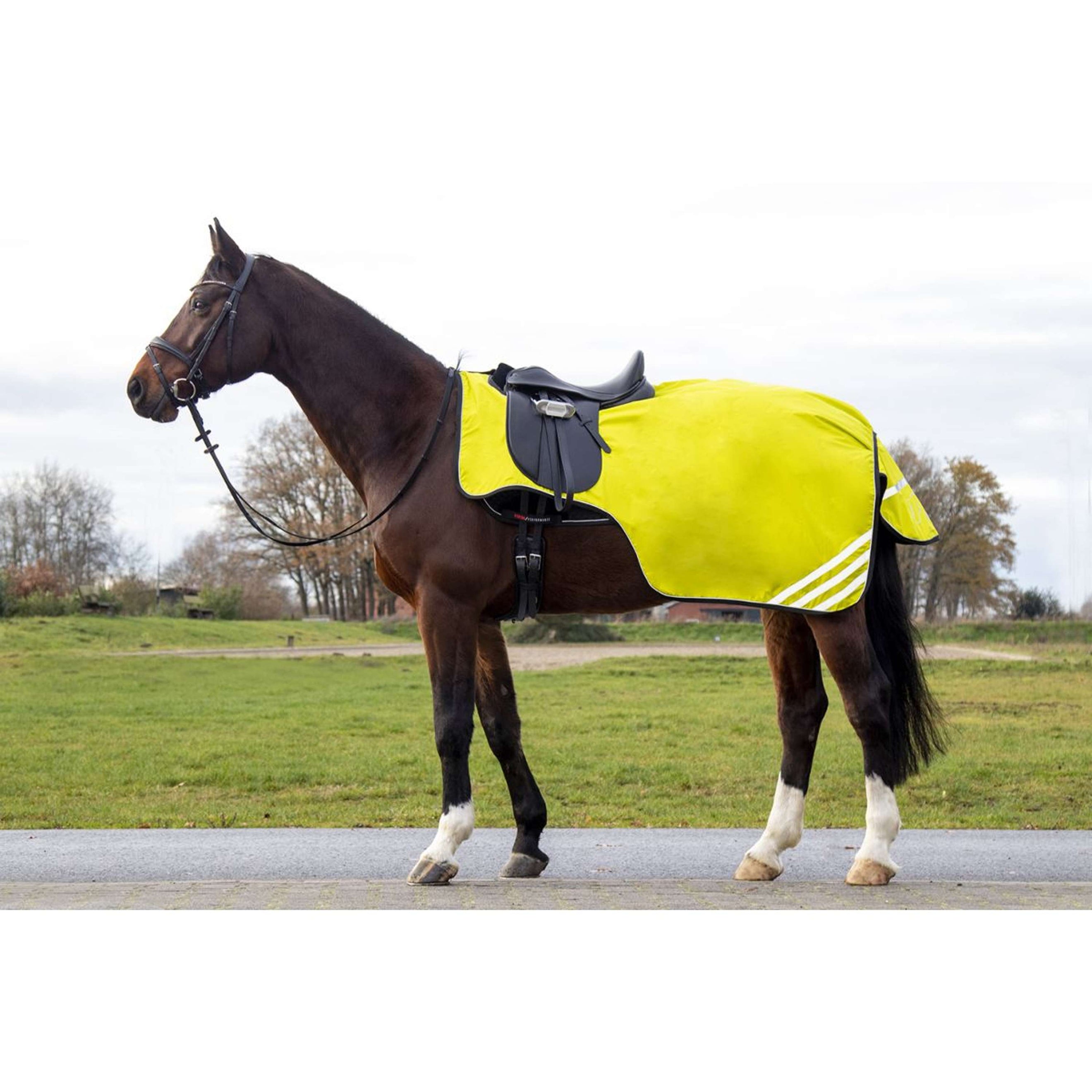 HKM Ausreitdecke Reflective mit Fleecefutter Neon Gelb HKM Ausreitdecke Reflective mit Fleecefutter Neon Gelb