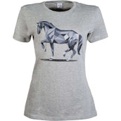 HKM T-Shirt Graphical Horse Hellgrau/Melange